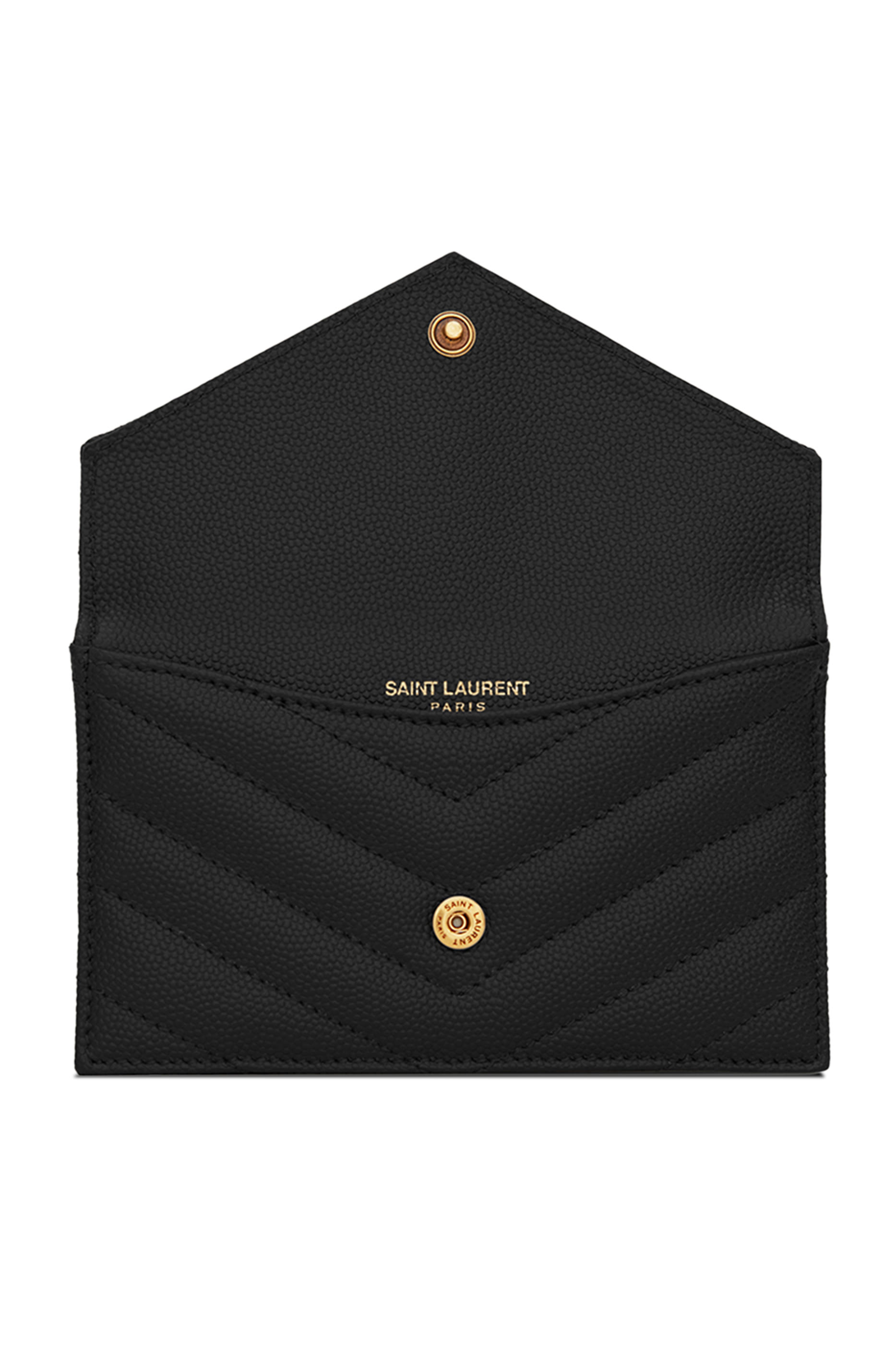 Cassandre Matelass&eacute; Fragments Flap Card Case in Grain De Poudre Leather