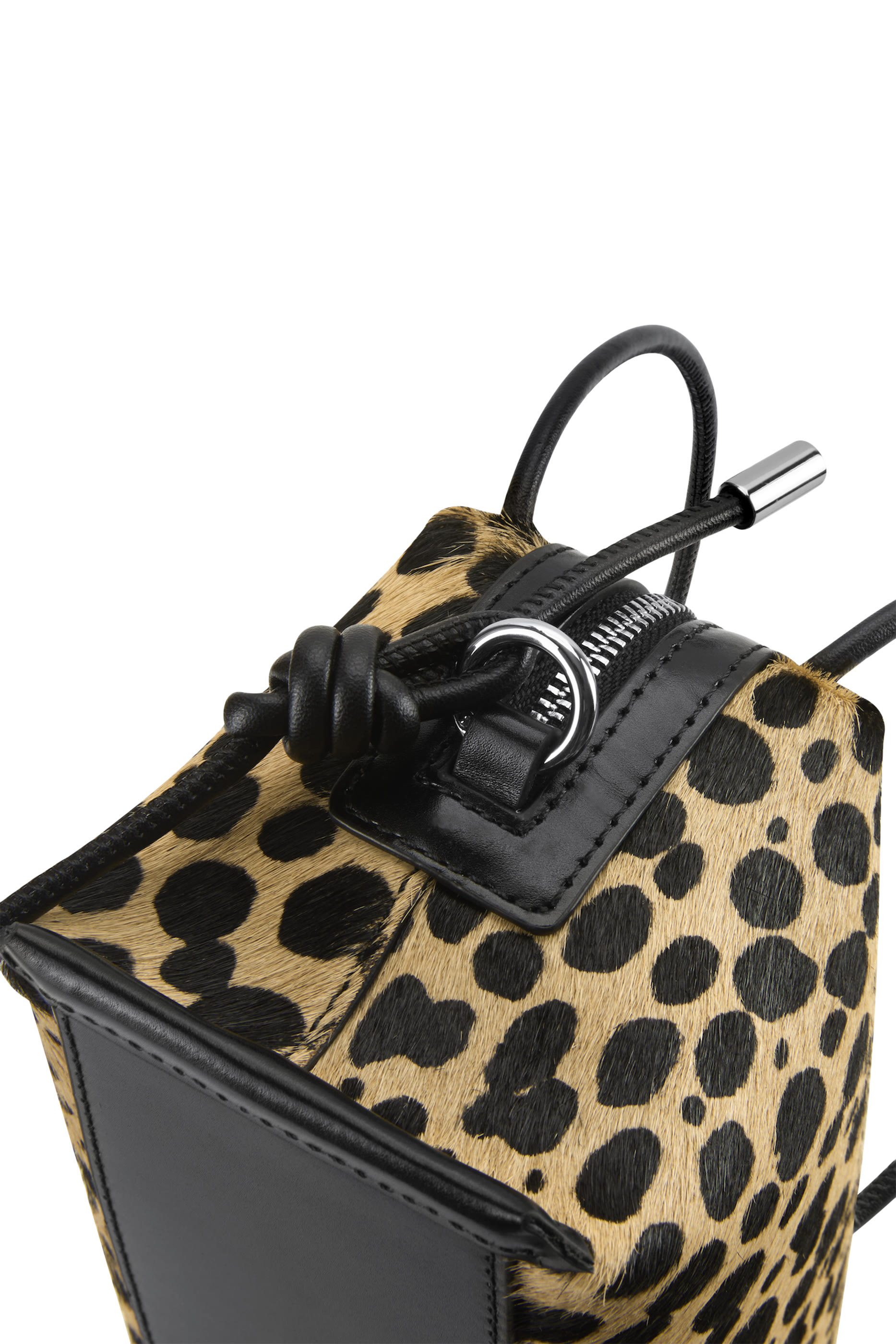 Cheetah Calf Hair Caf&eacute; Mini Bag 