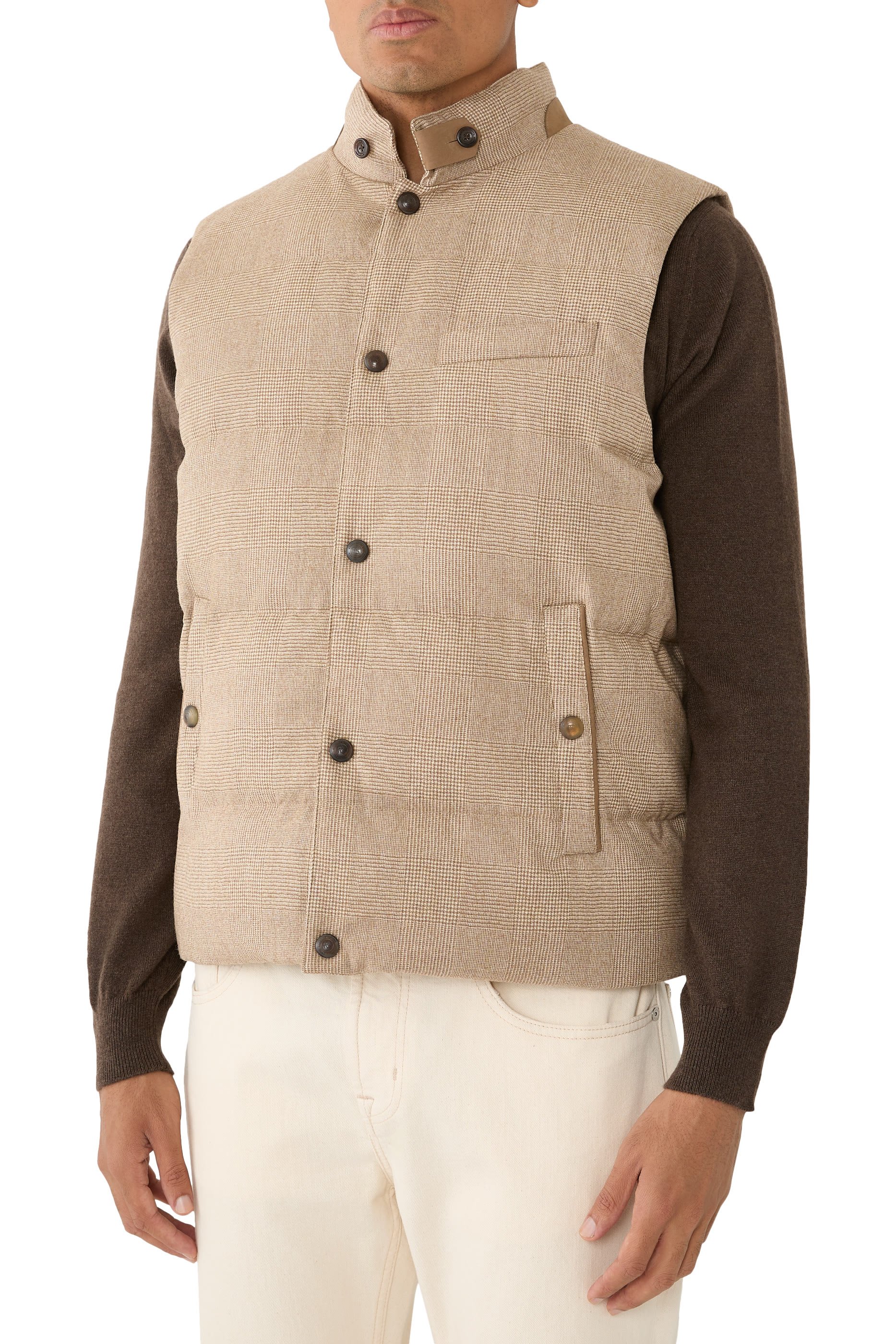 Whitwell Plaid Wool Down Gilet