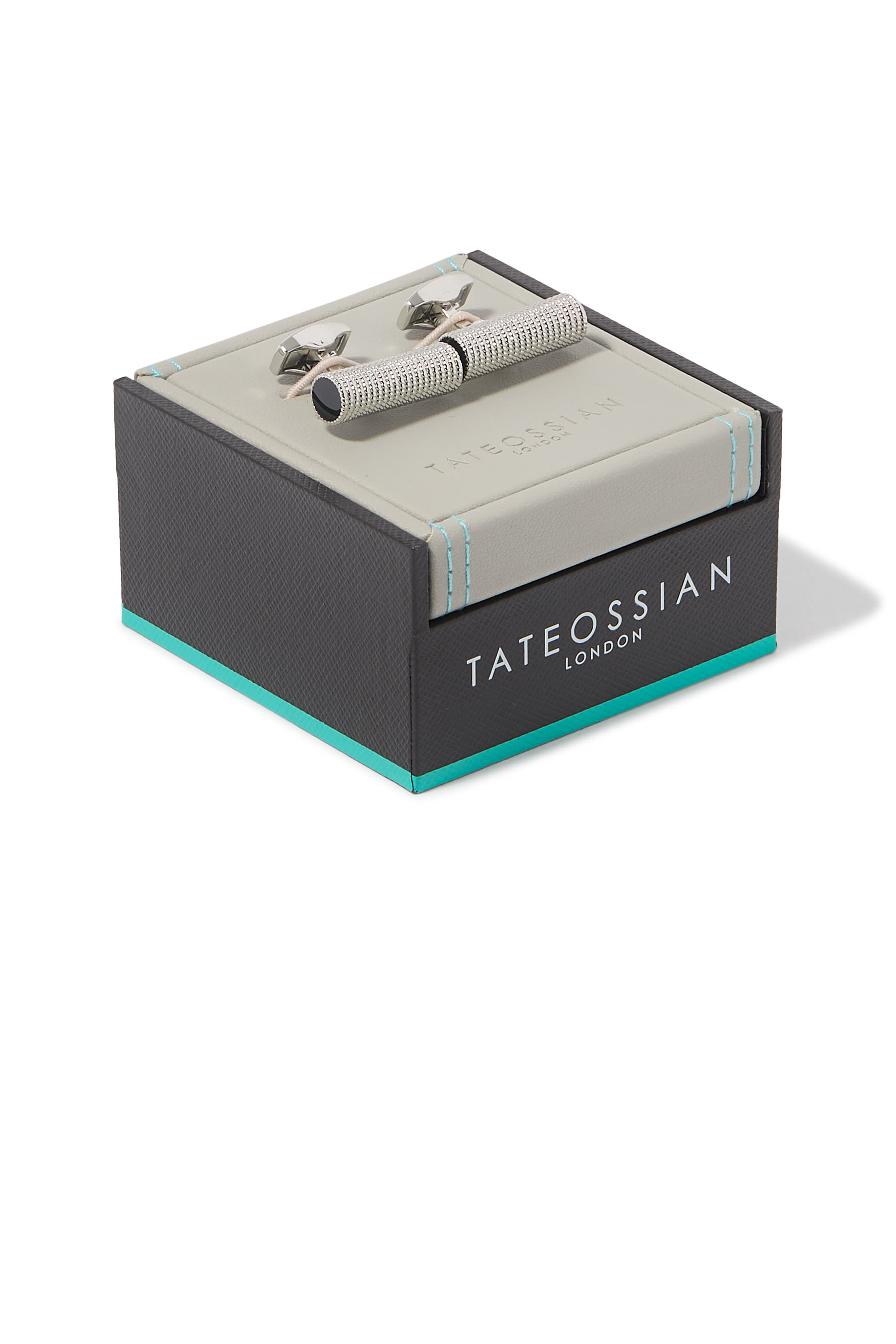 Cable Rope Cufflinks,  White Bronze Plated Base Metal