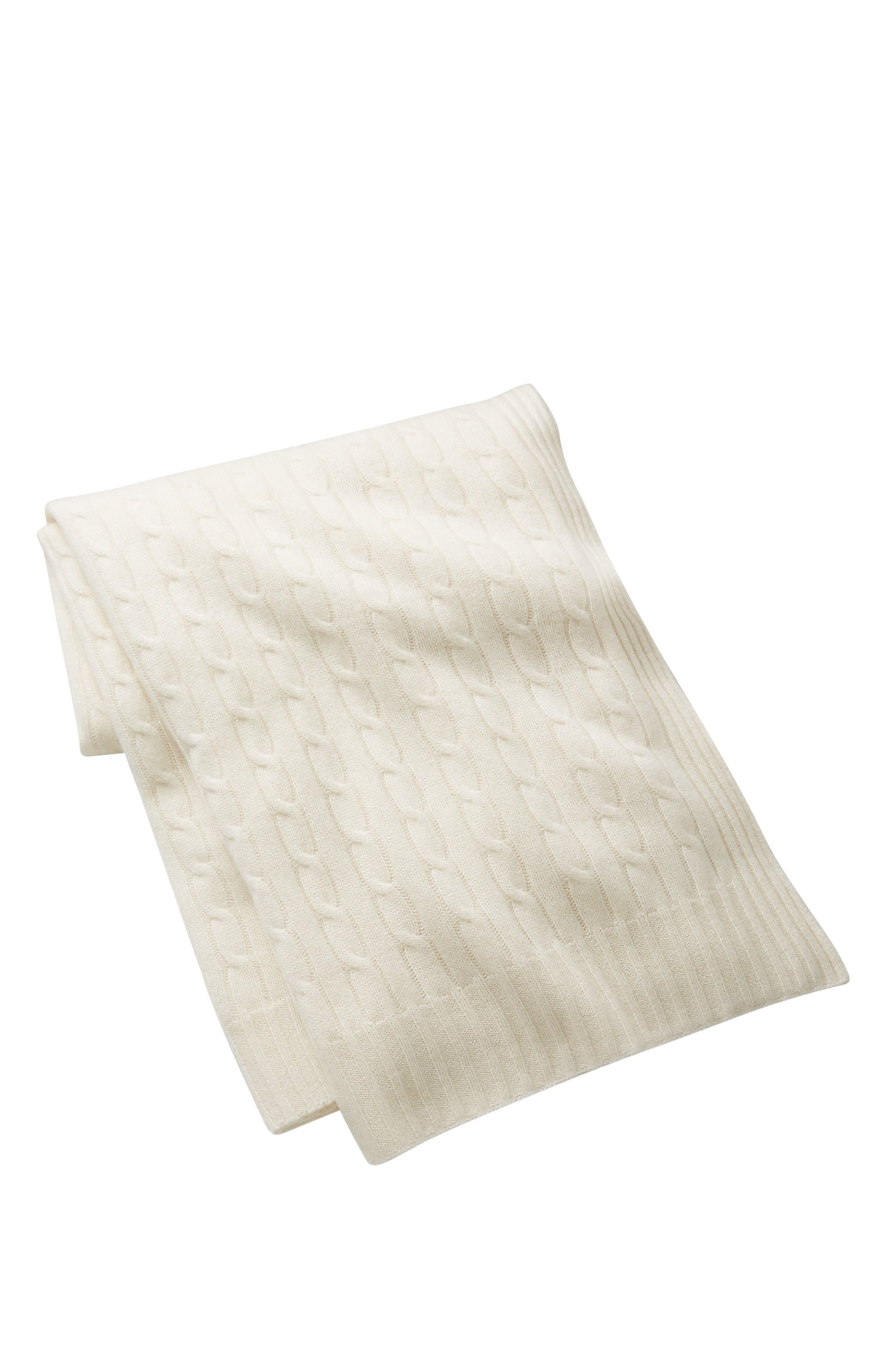 Cable Cashmere Throw Blanket