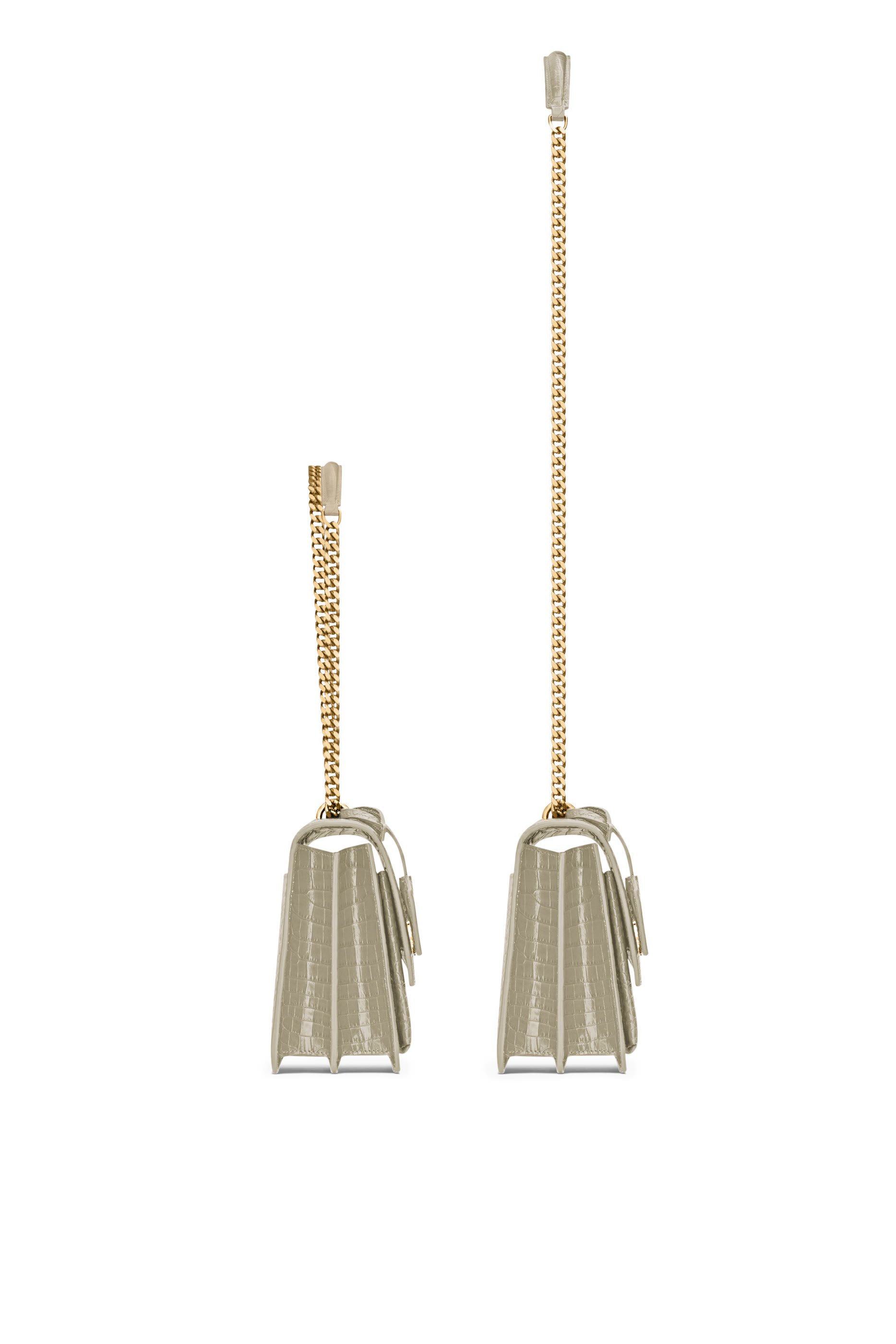 Sunset Medium in Crocodile-Embossed Shiny Leather