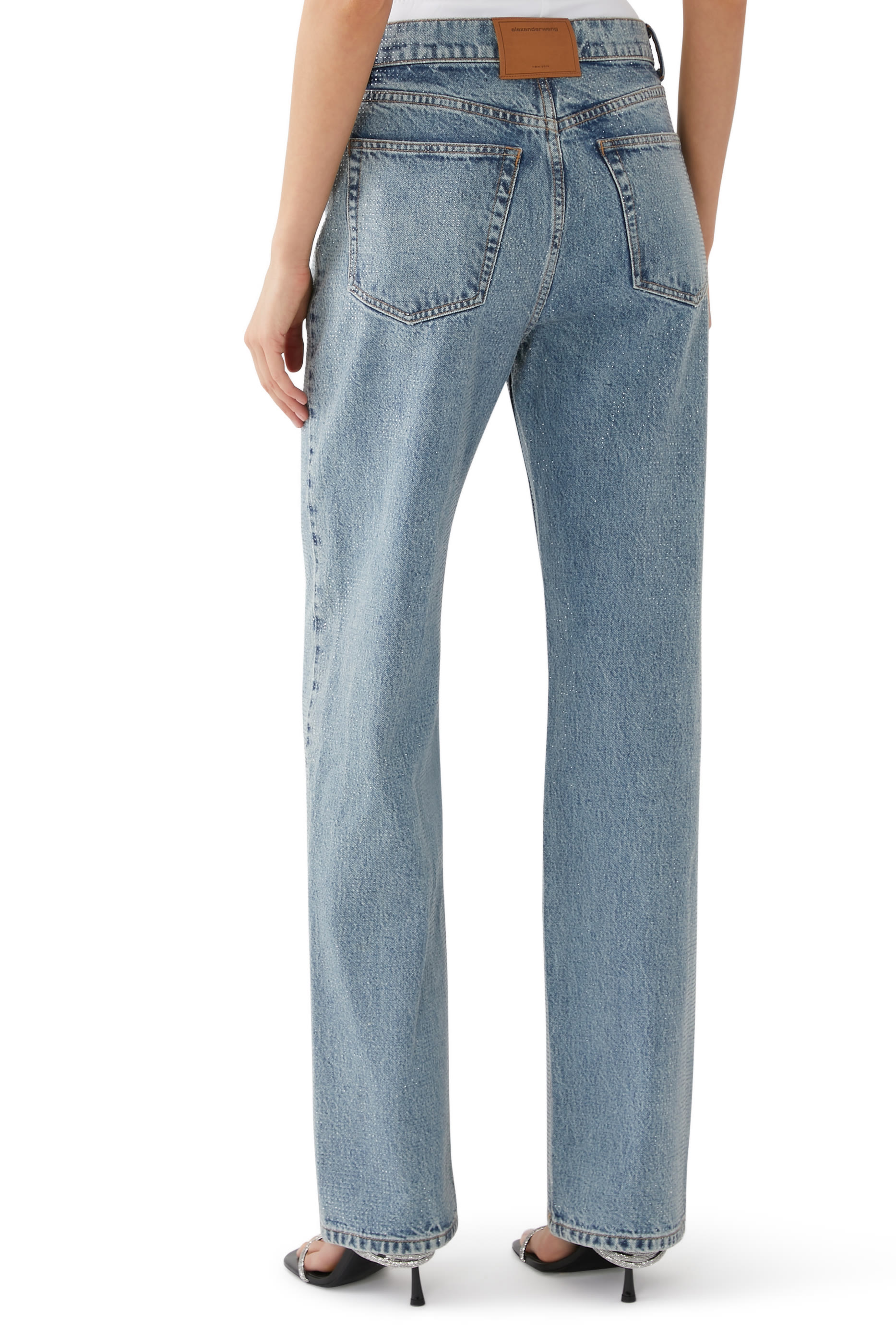 Straight Leg Denim Jeans