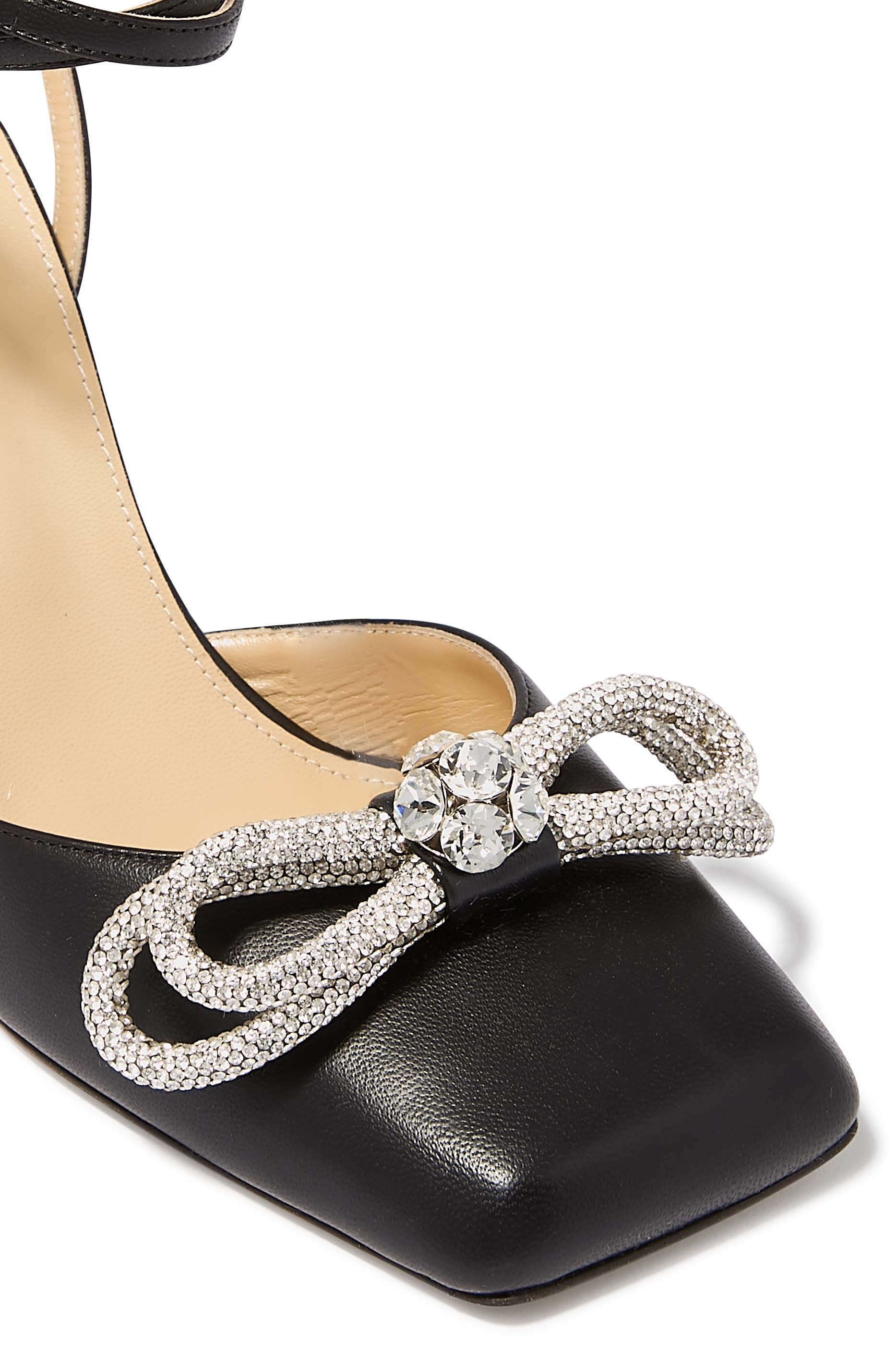 Double Bow Square-Toe Pumps 95