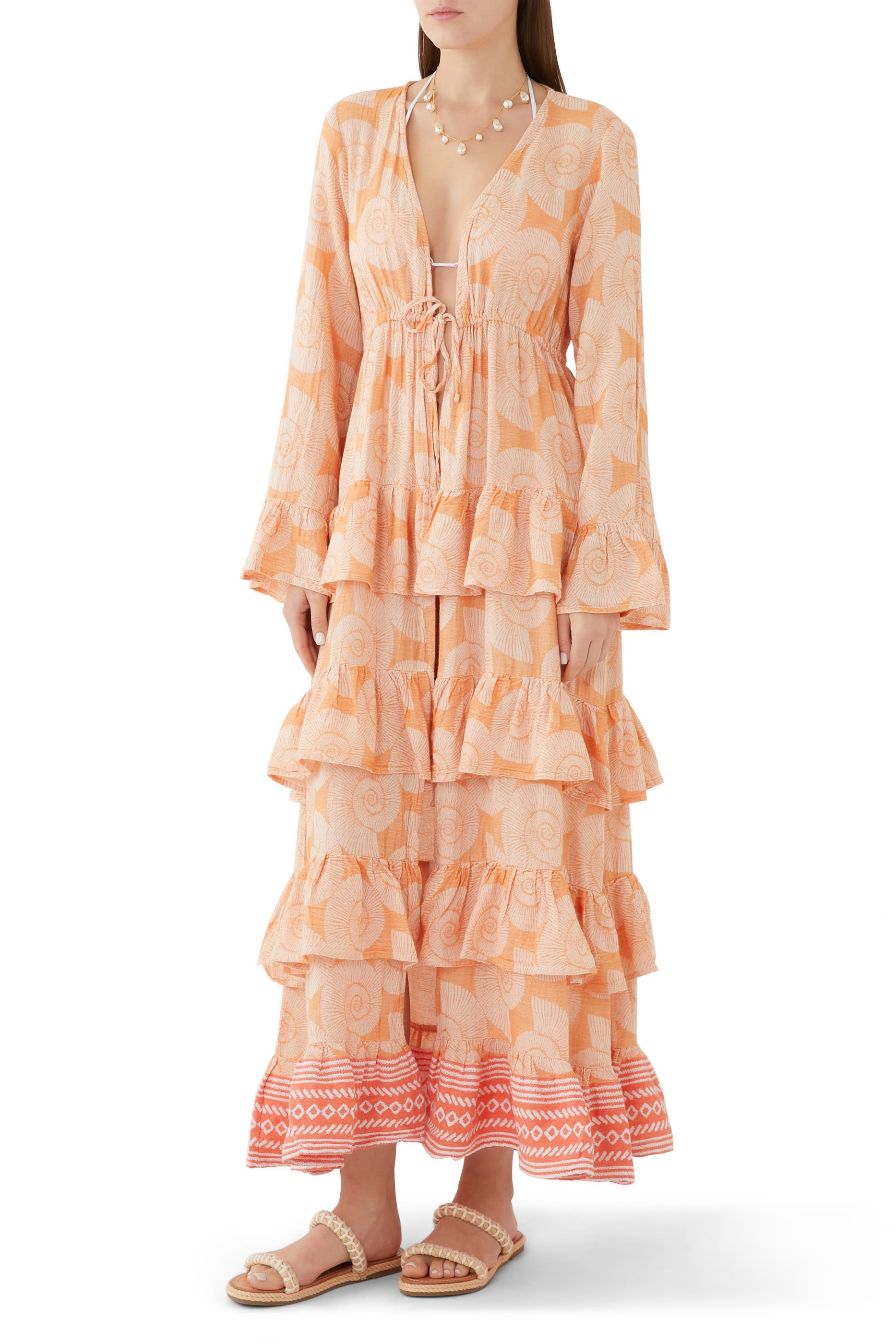 Zakar Ruffled Kimono Dress