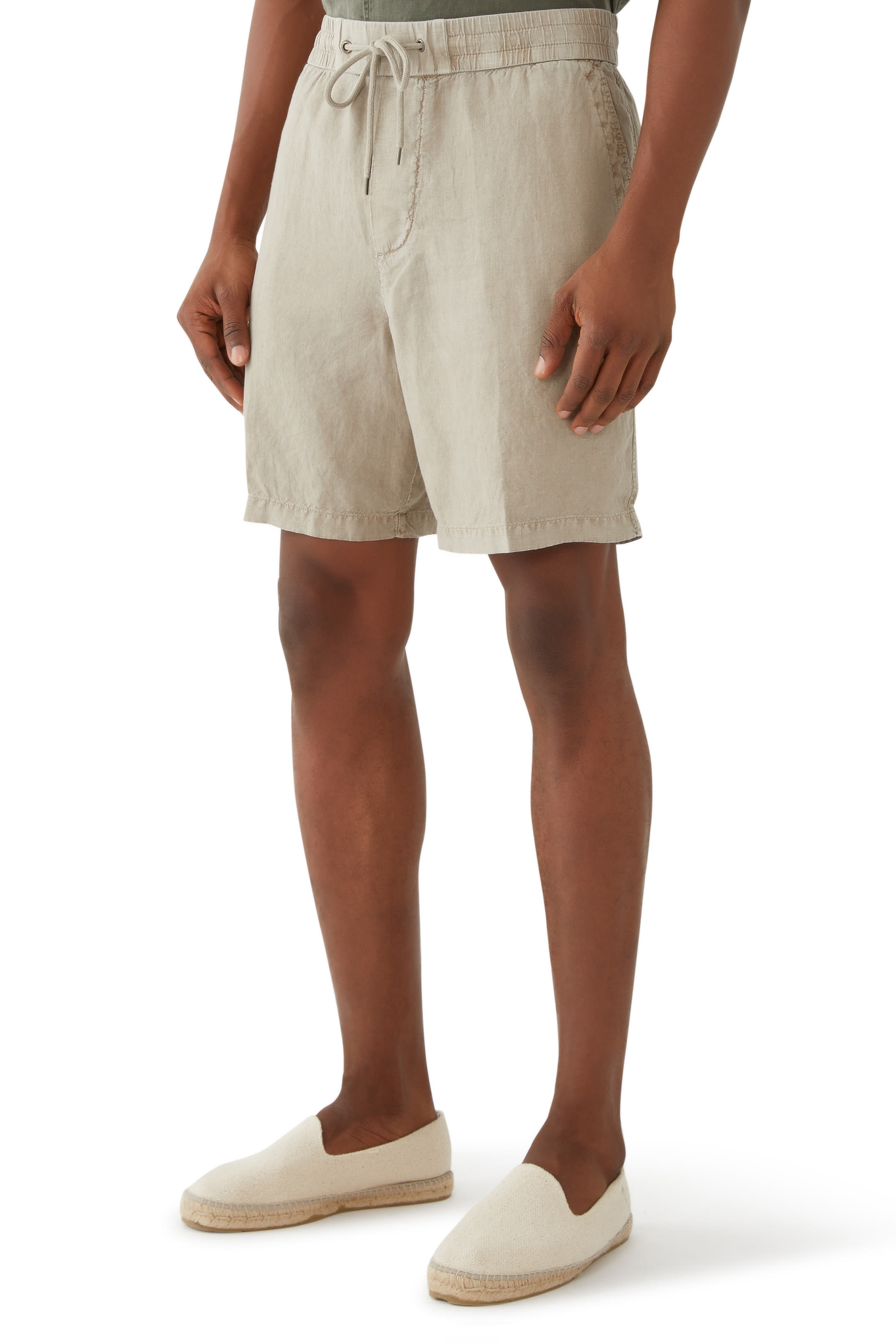 Relaxed Fit Linen Shorts