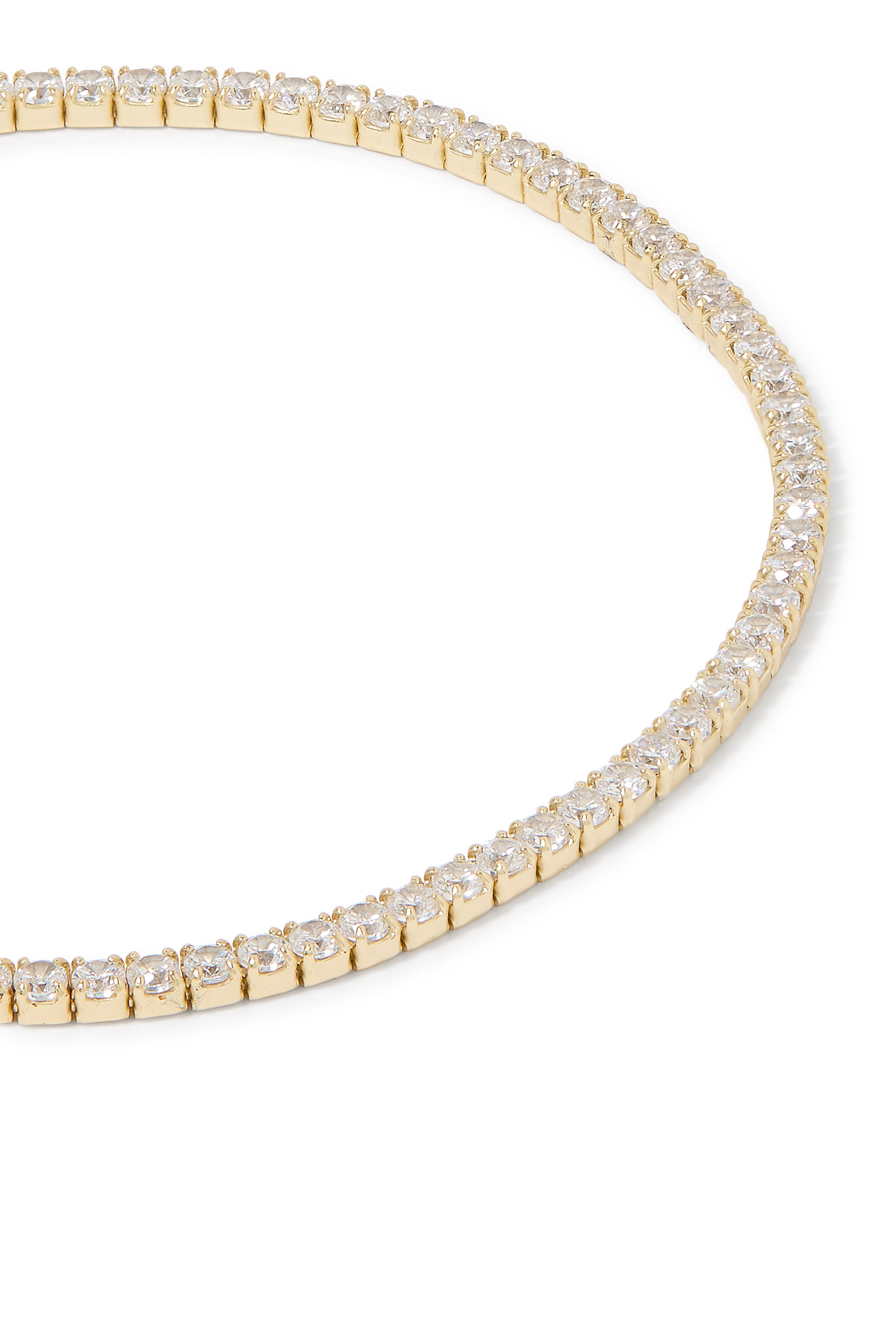 Tennis Bracelet,  14k Vermeil on Sterling Silver & Cubic Zirconia