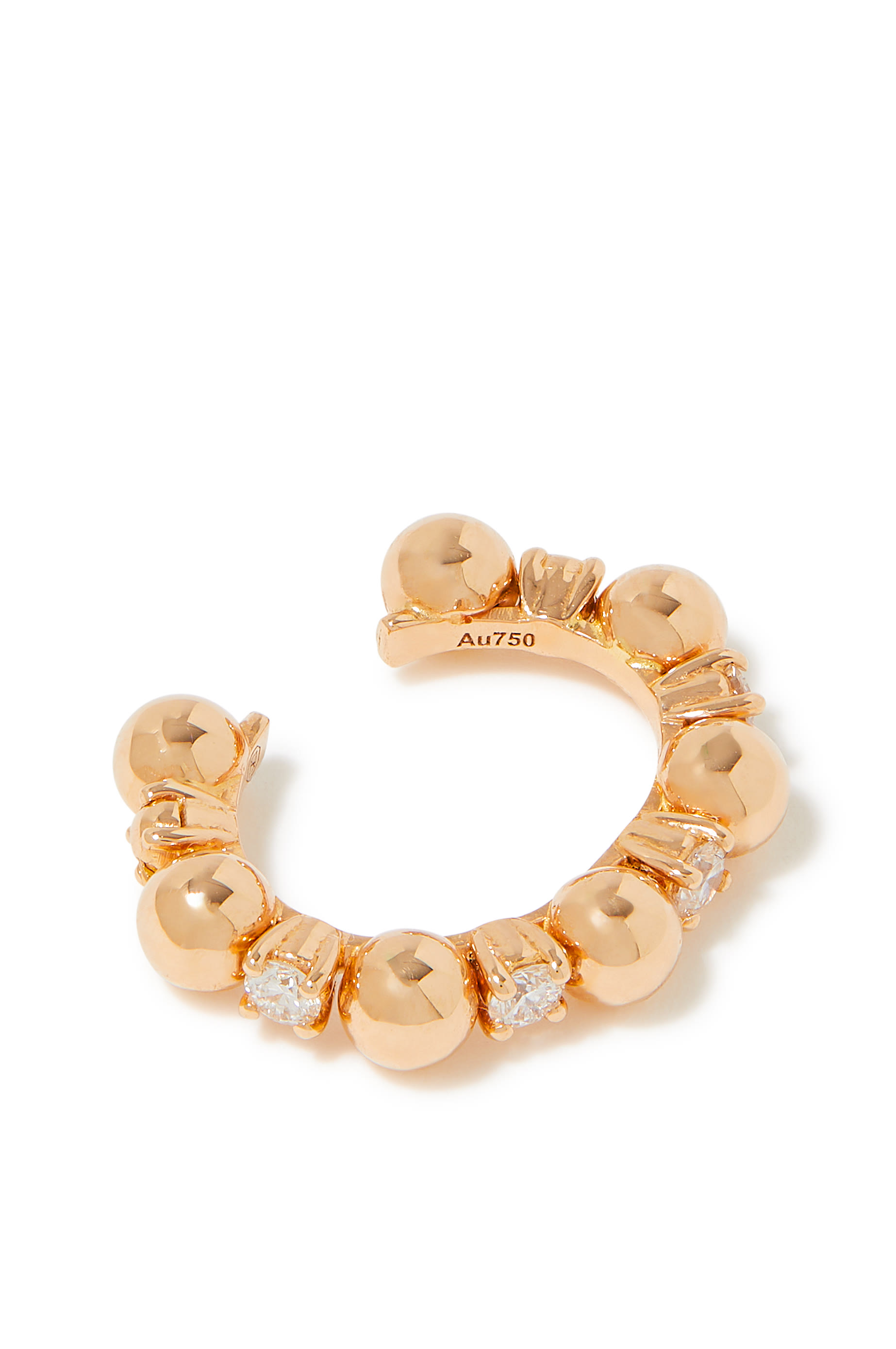 Gifu Ear Cuff, 18k Rose Gold with Diamonds