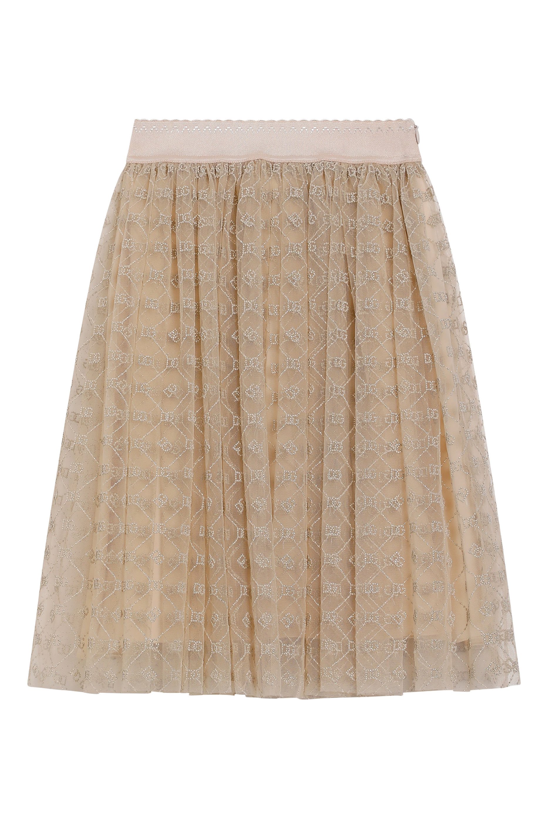 Kids Embroidered DG Tulle Skirt