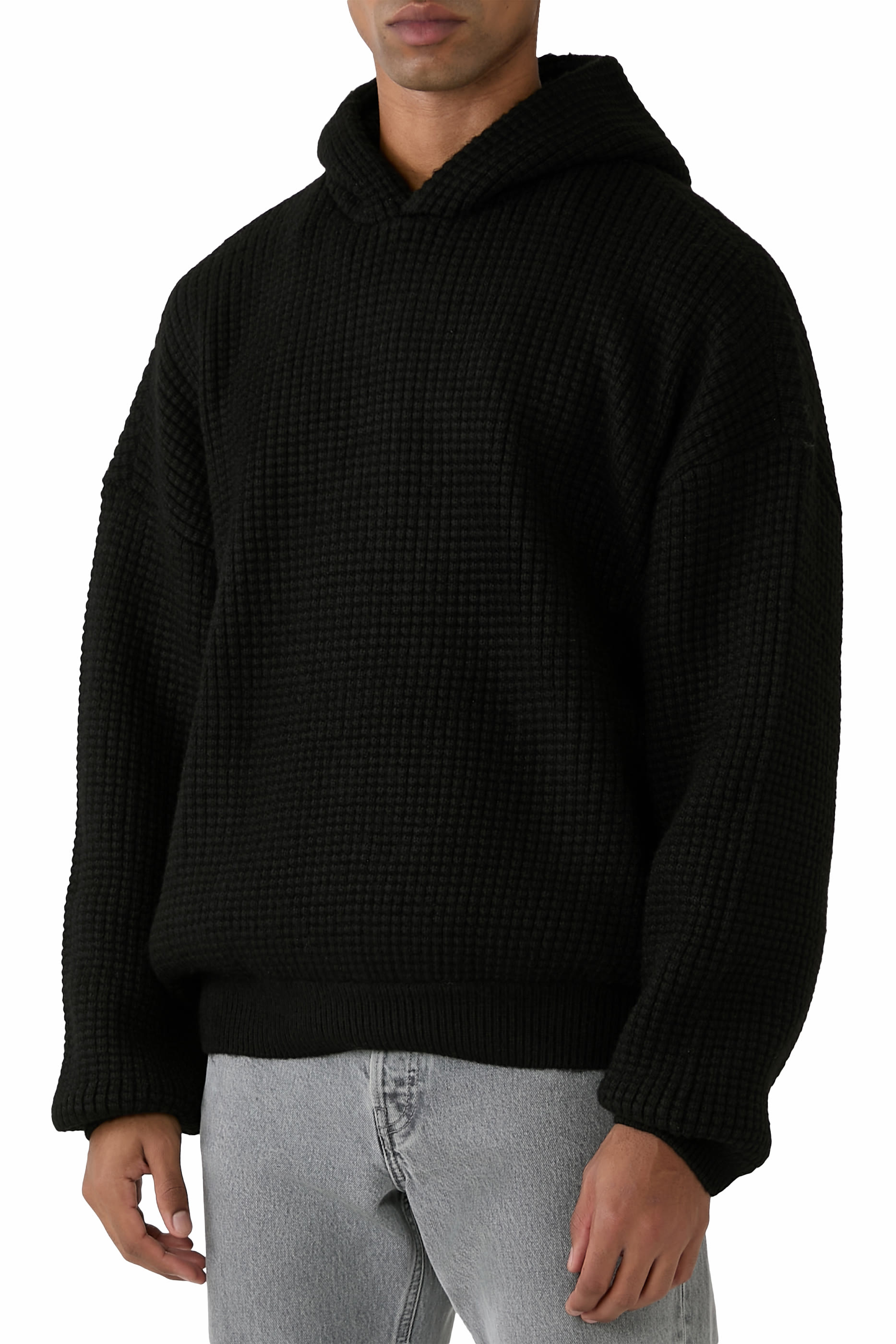 Heavy Waffle 90`s Hoodie 