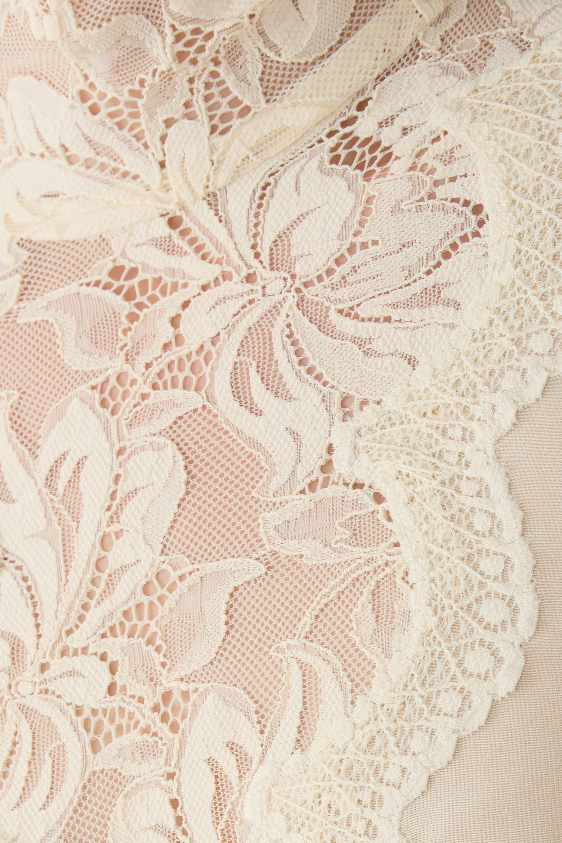 Lace-Trimmed Maxi Dress