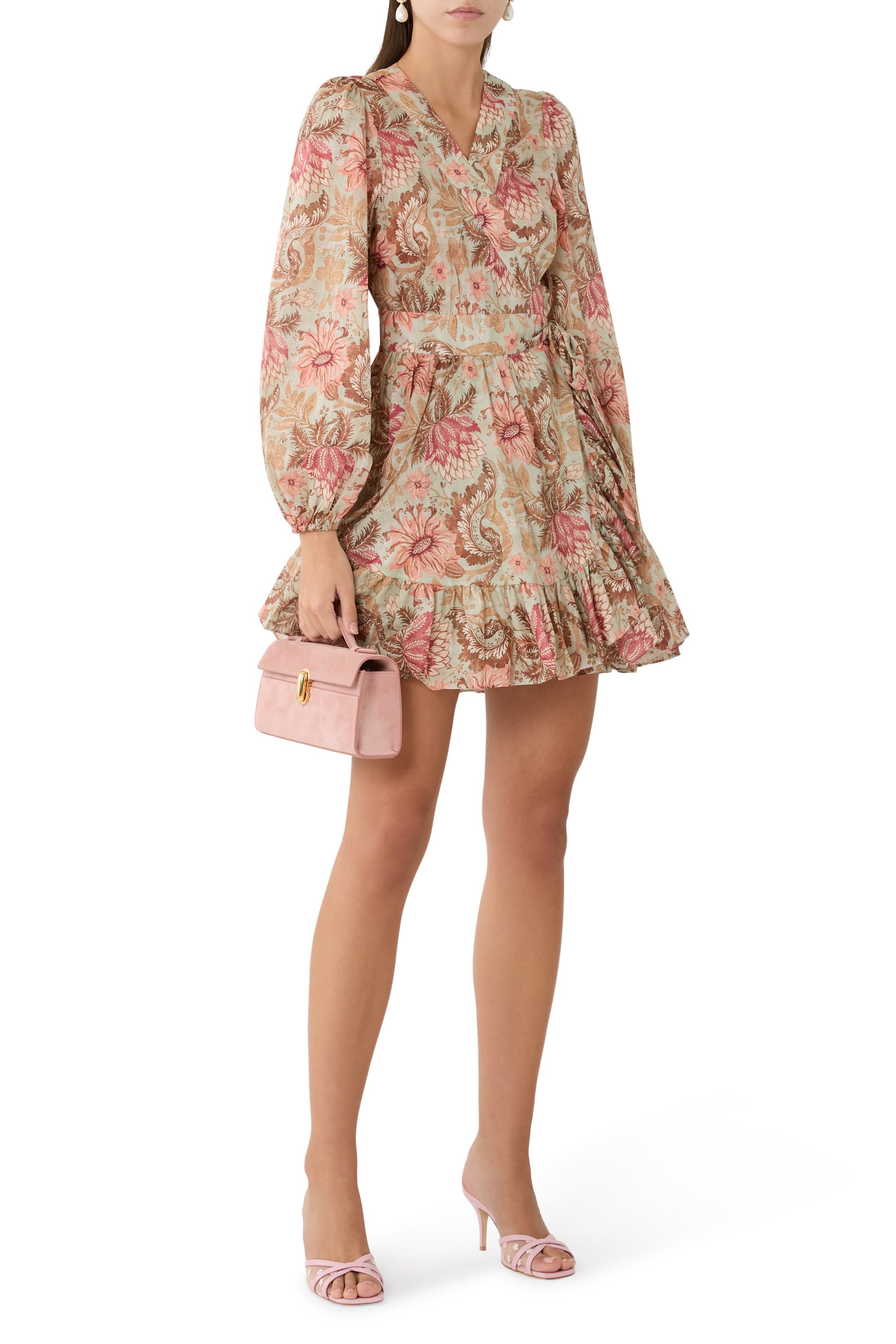 Daylight Mini Wrap Frill Dress