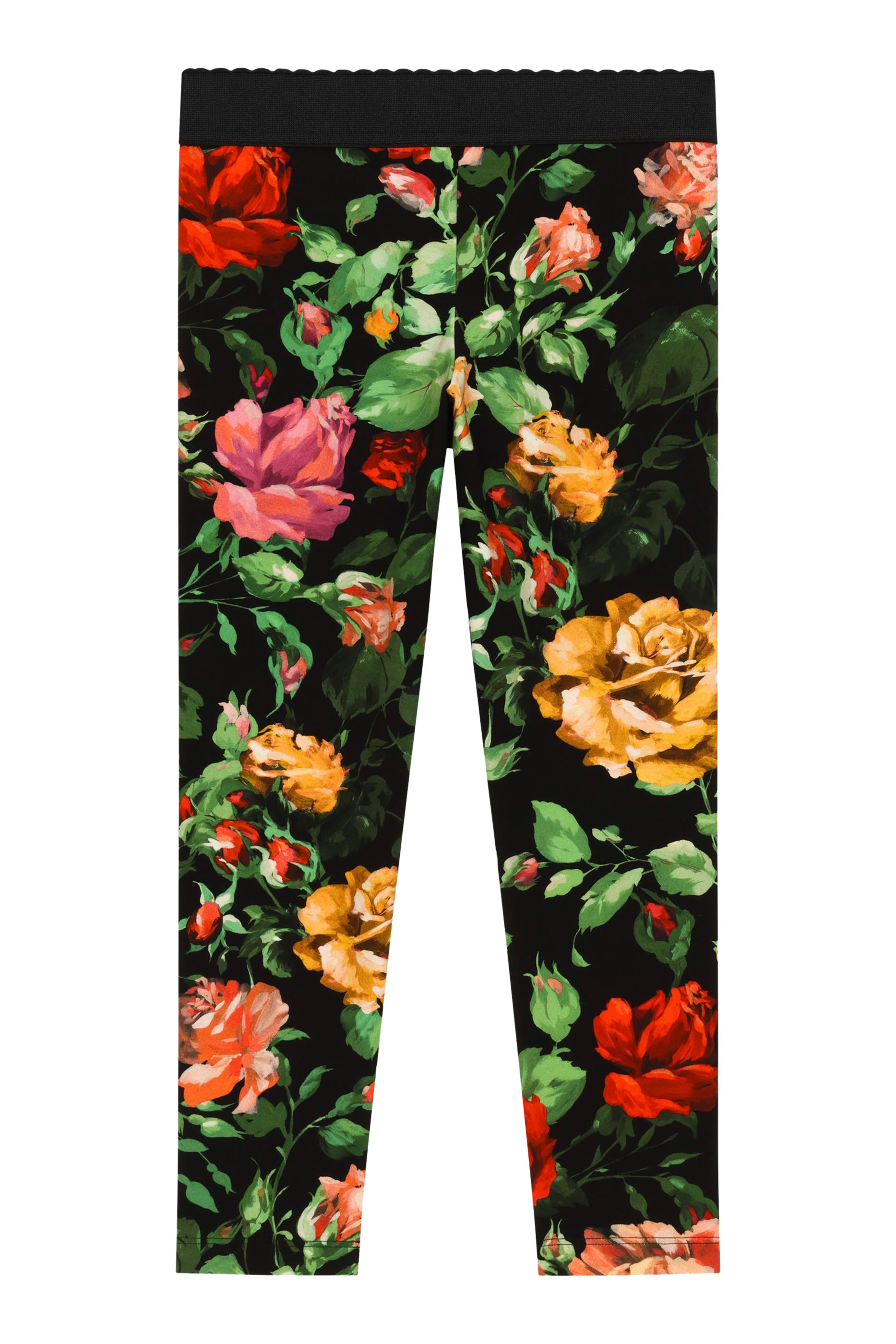 Kids Jersey Leggings with Floral Print