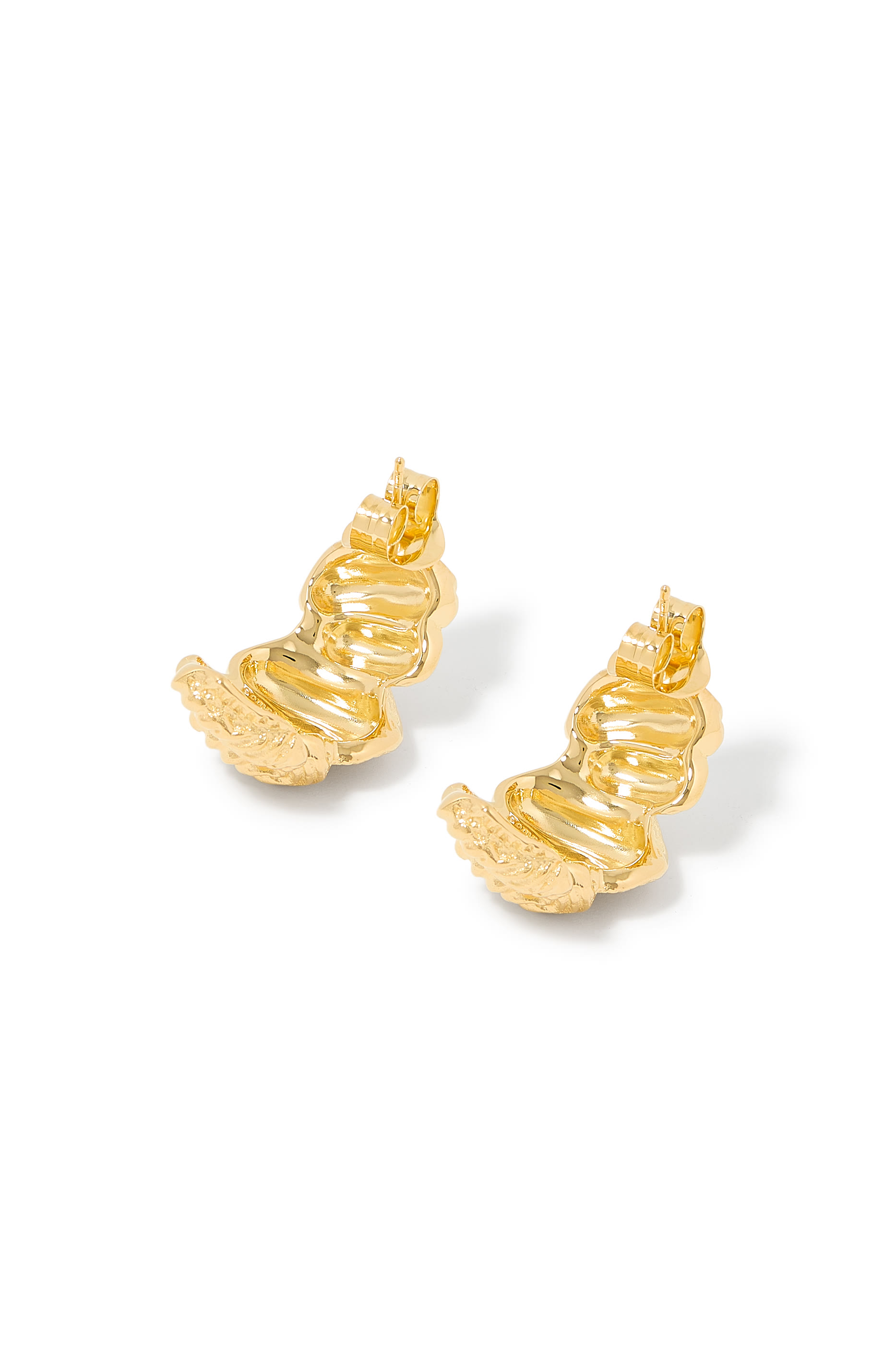 Chunky Earrings, 18K Yellow Gold Vermeil on Recycled Sterling Silver