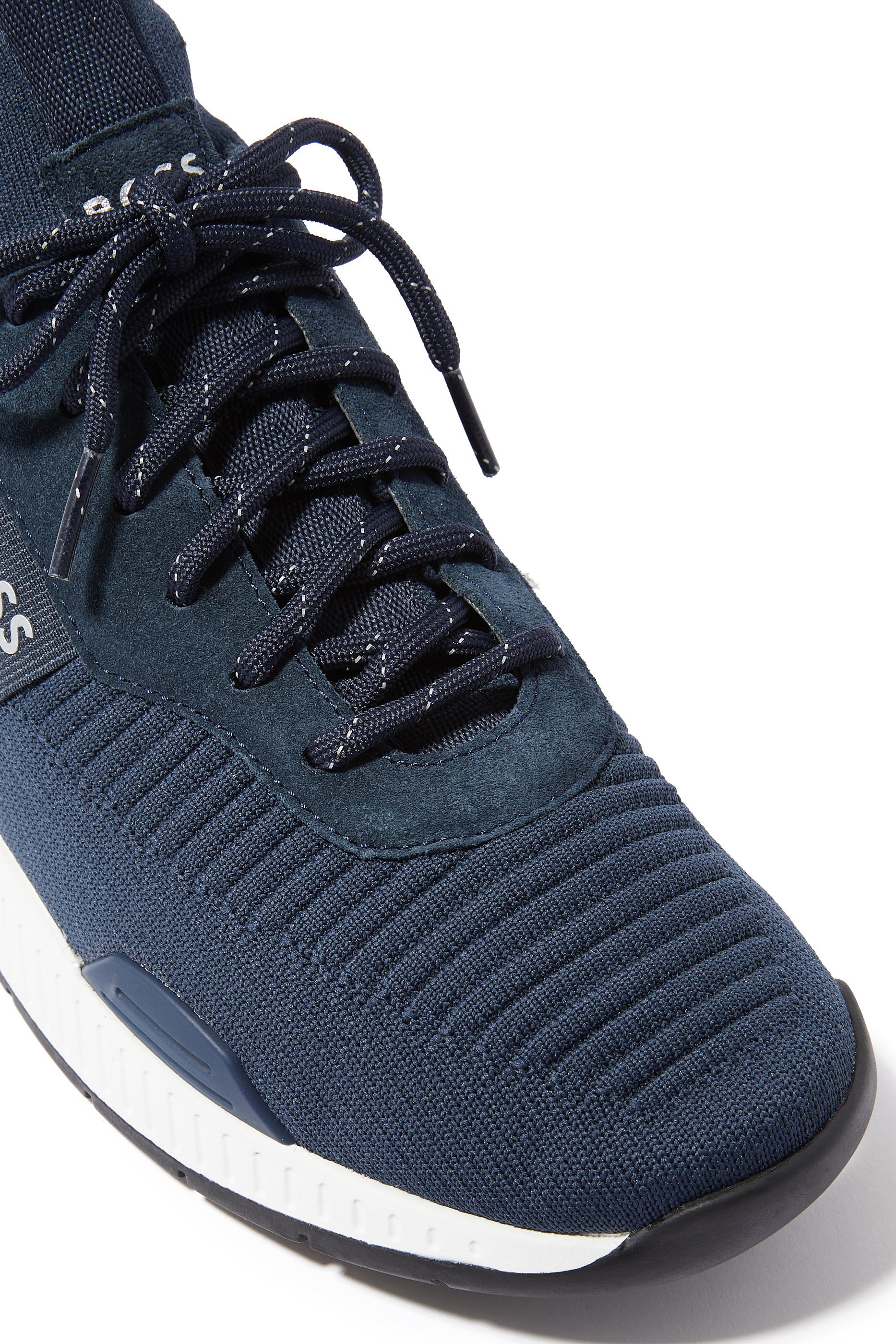 Sock Sneakers with Suede Trims