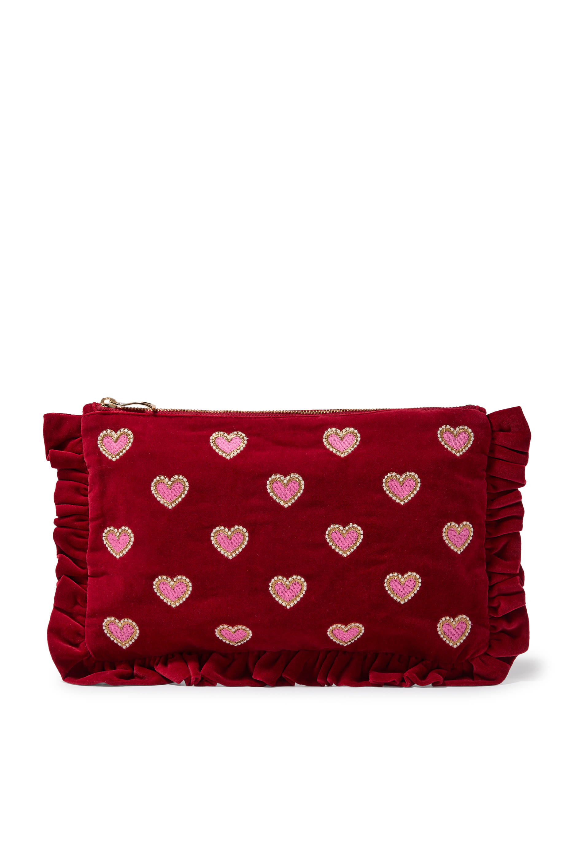 Love Hearts Frill Pouch