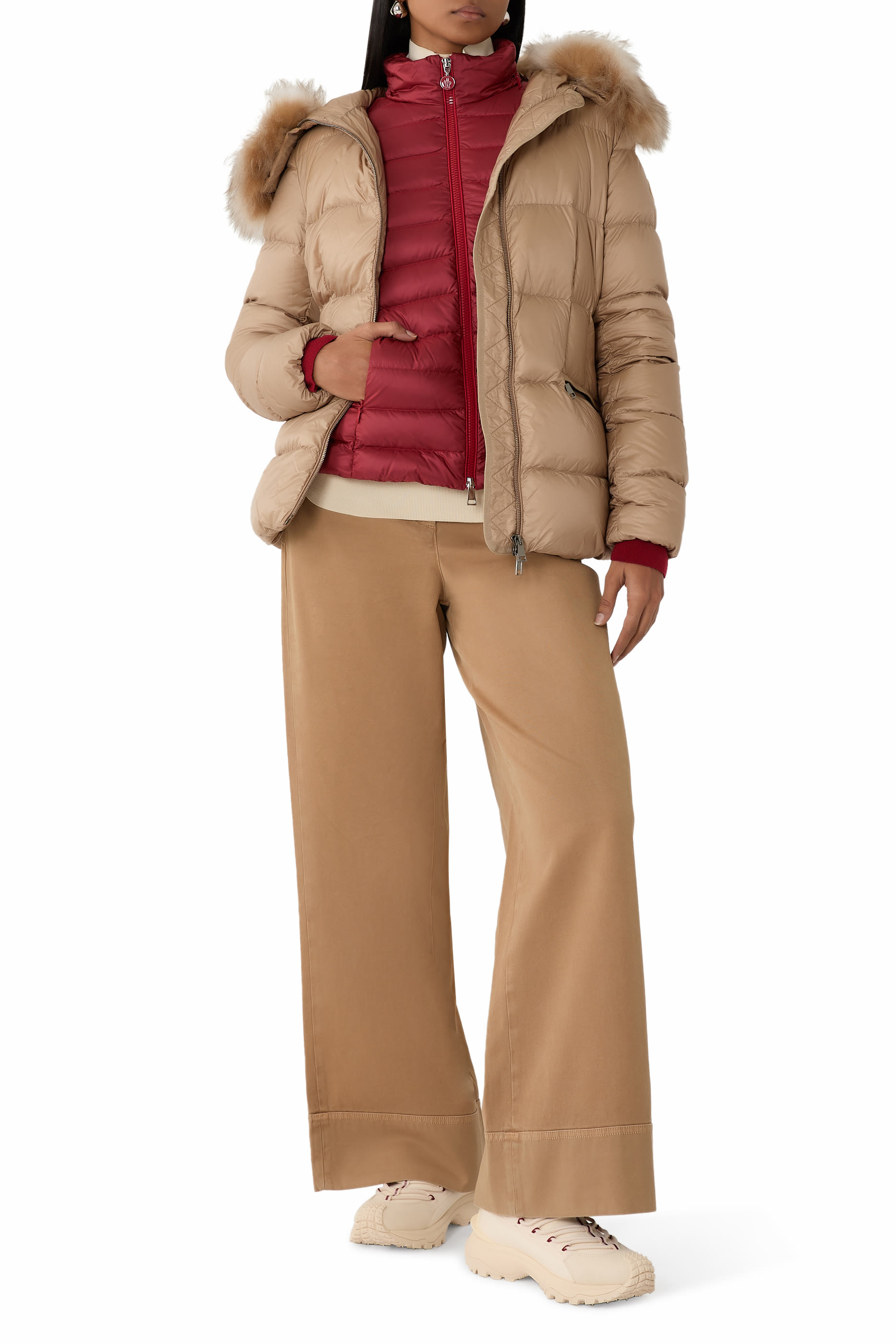 Boed Shearling-Trimmed Short Down Jacket