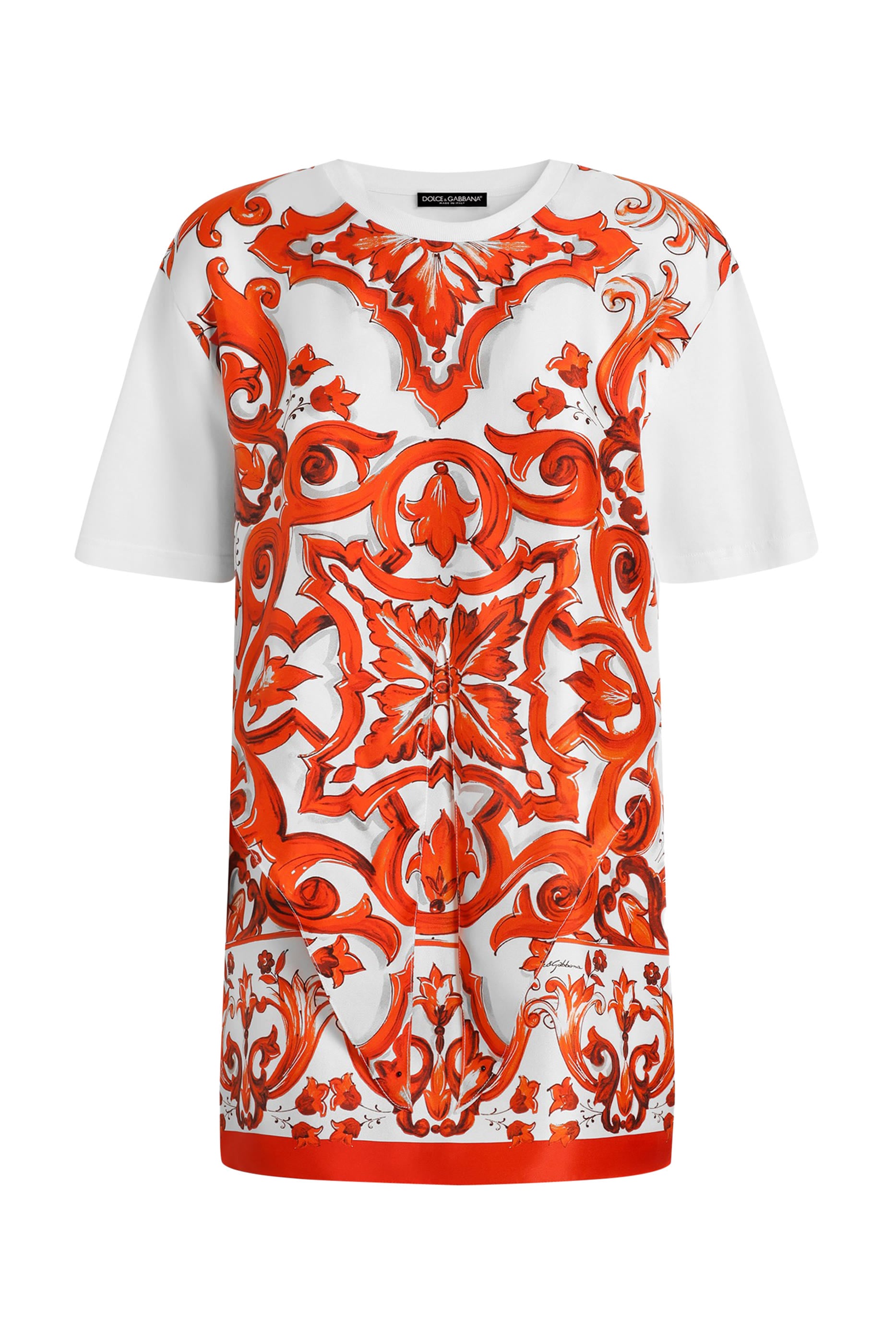 Majolica-Print Jersey Minidress