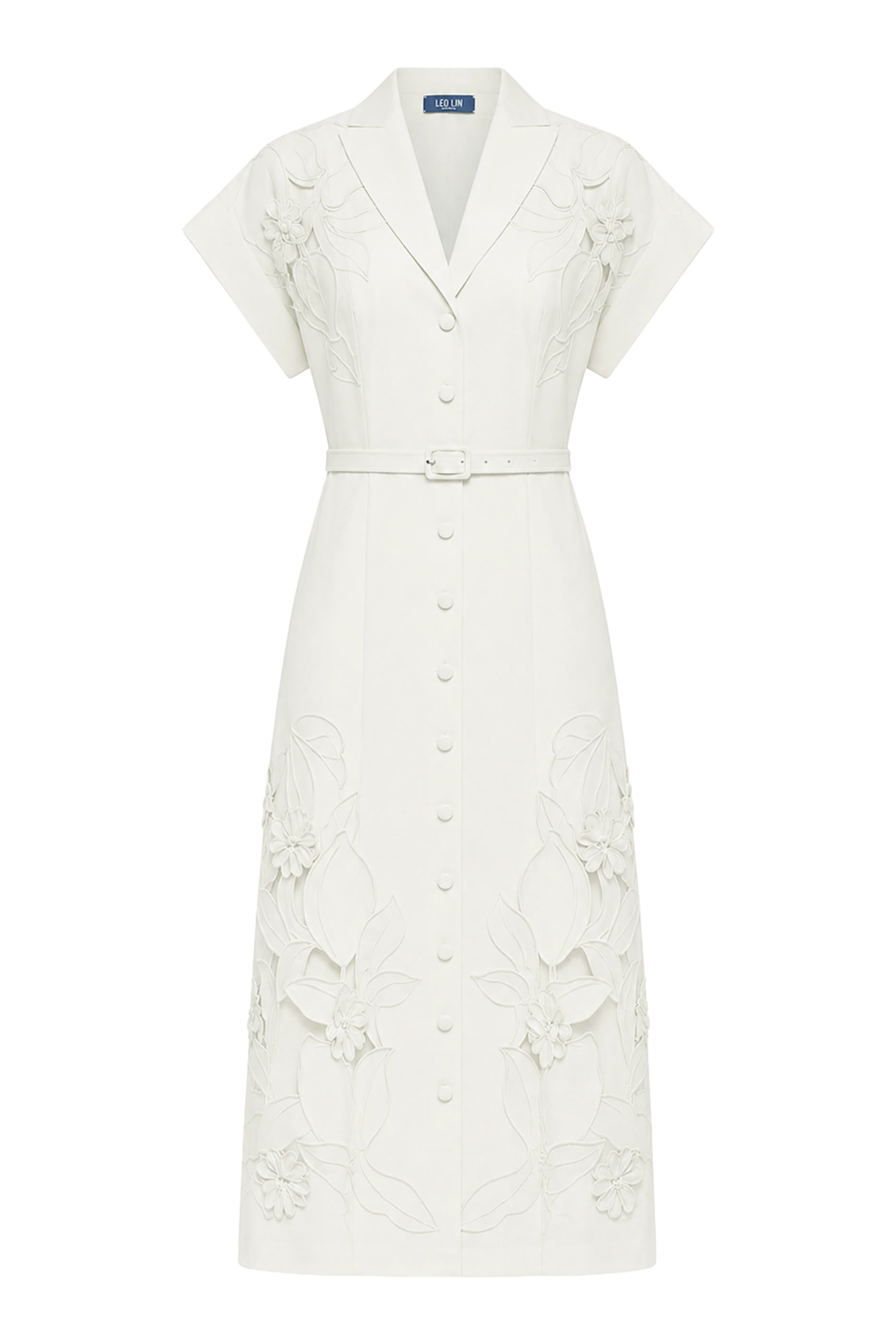 Aubrey Appliqu&eacute; Shirt Midi Dres