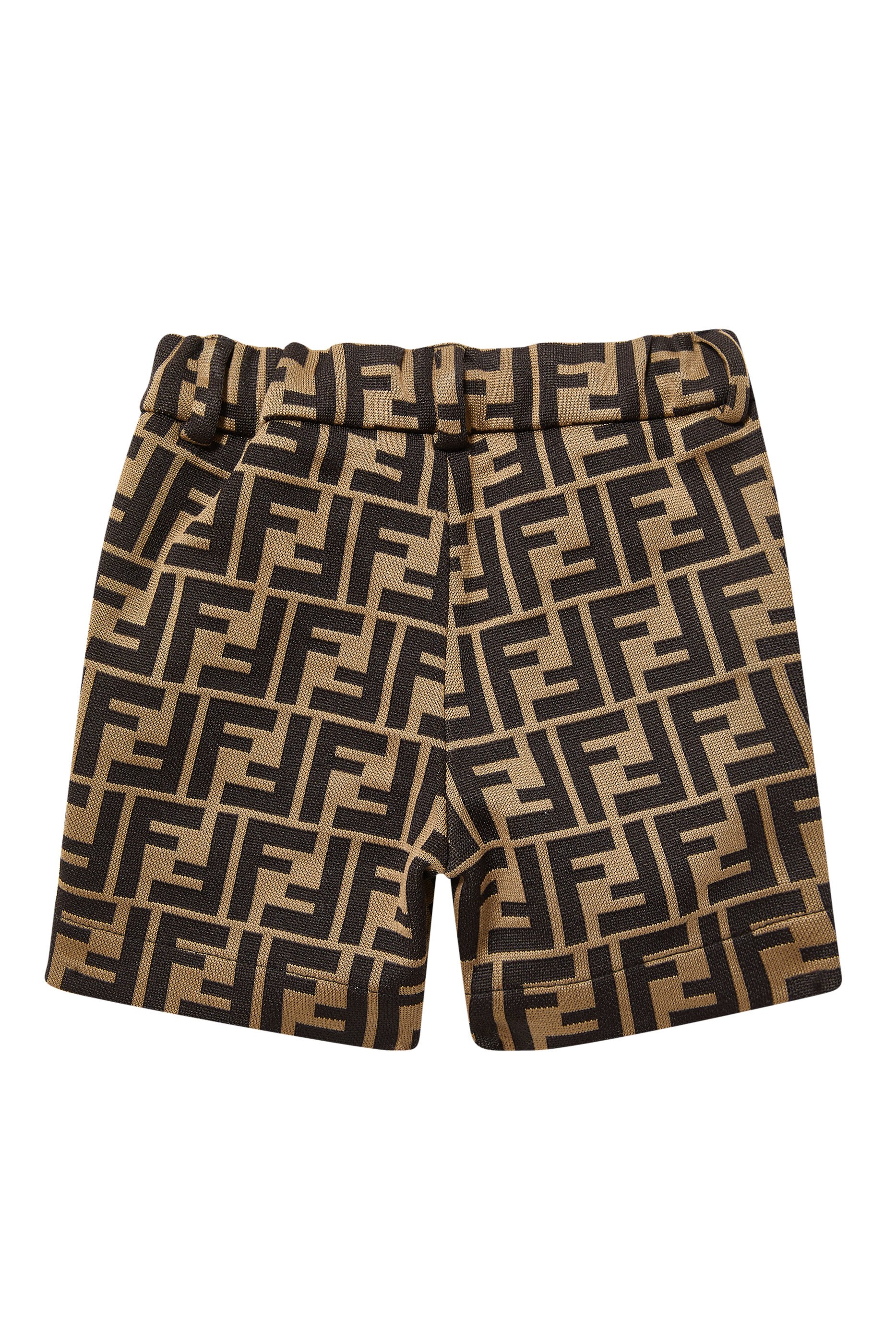 FF Logo Cotton Blend Shorts