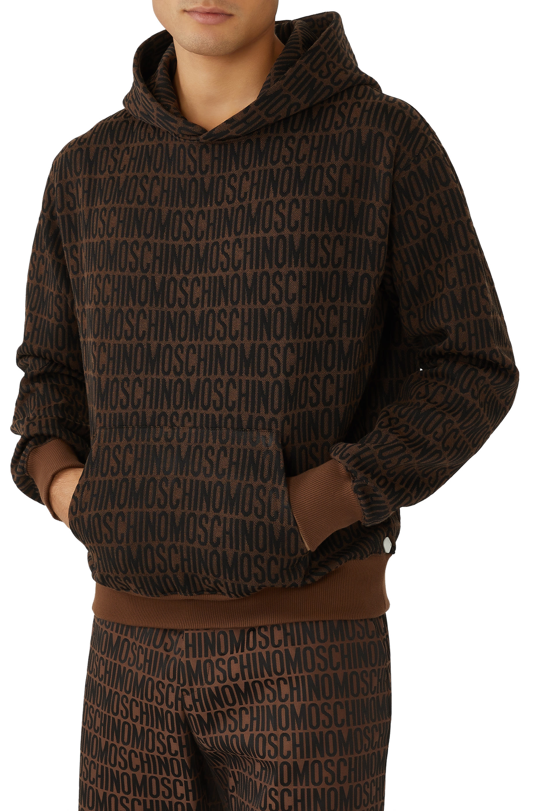 All-Over Logo Zip-Up Hoodie