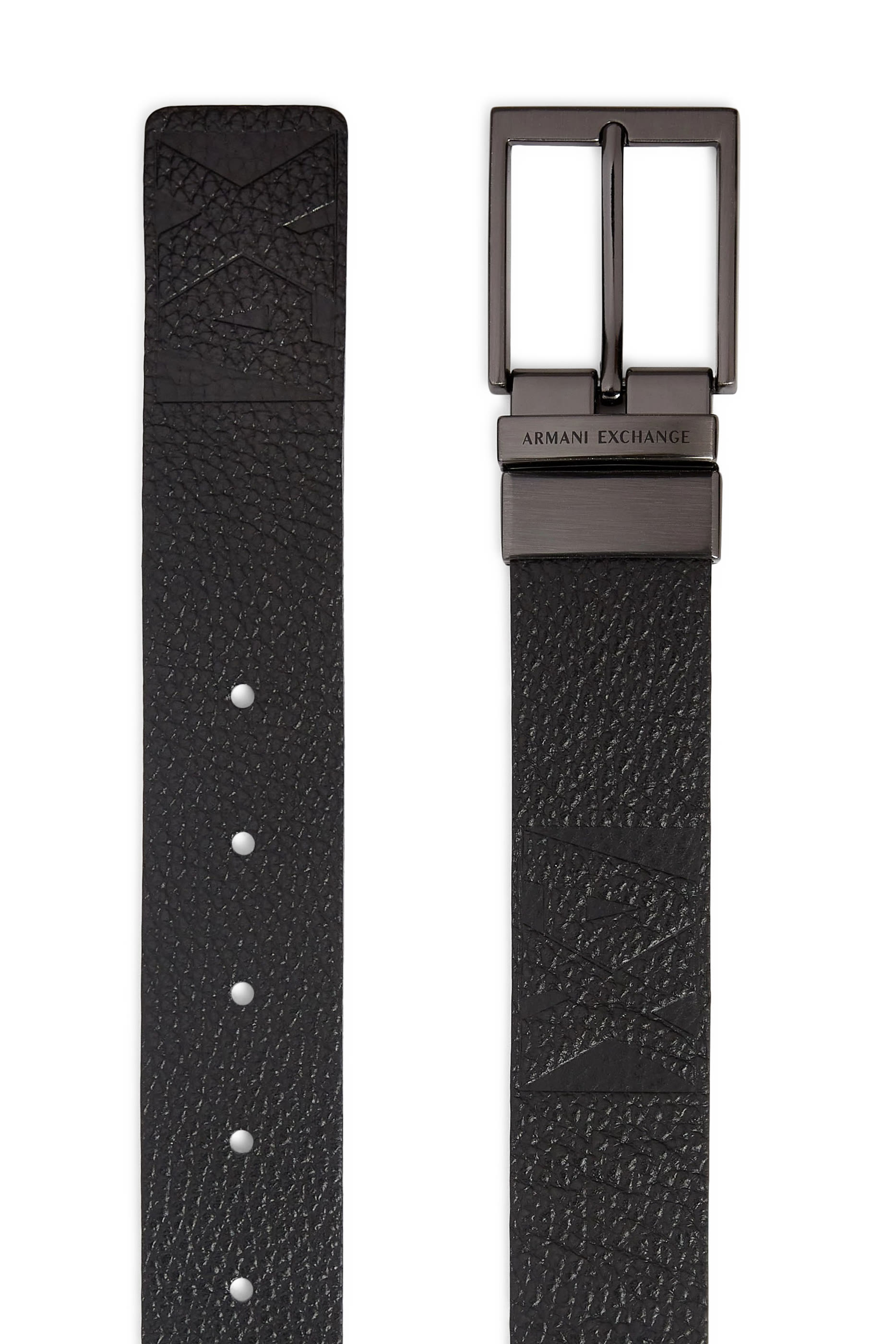 Logo-Embossed Leather Belt