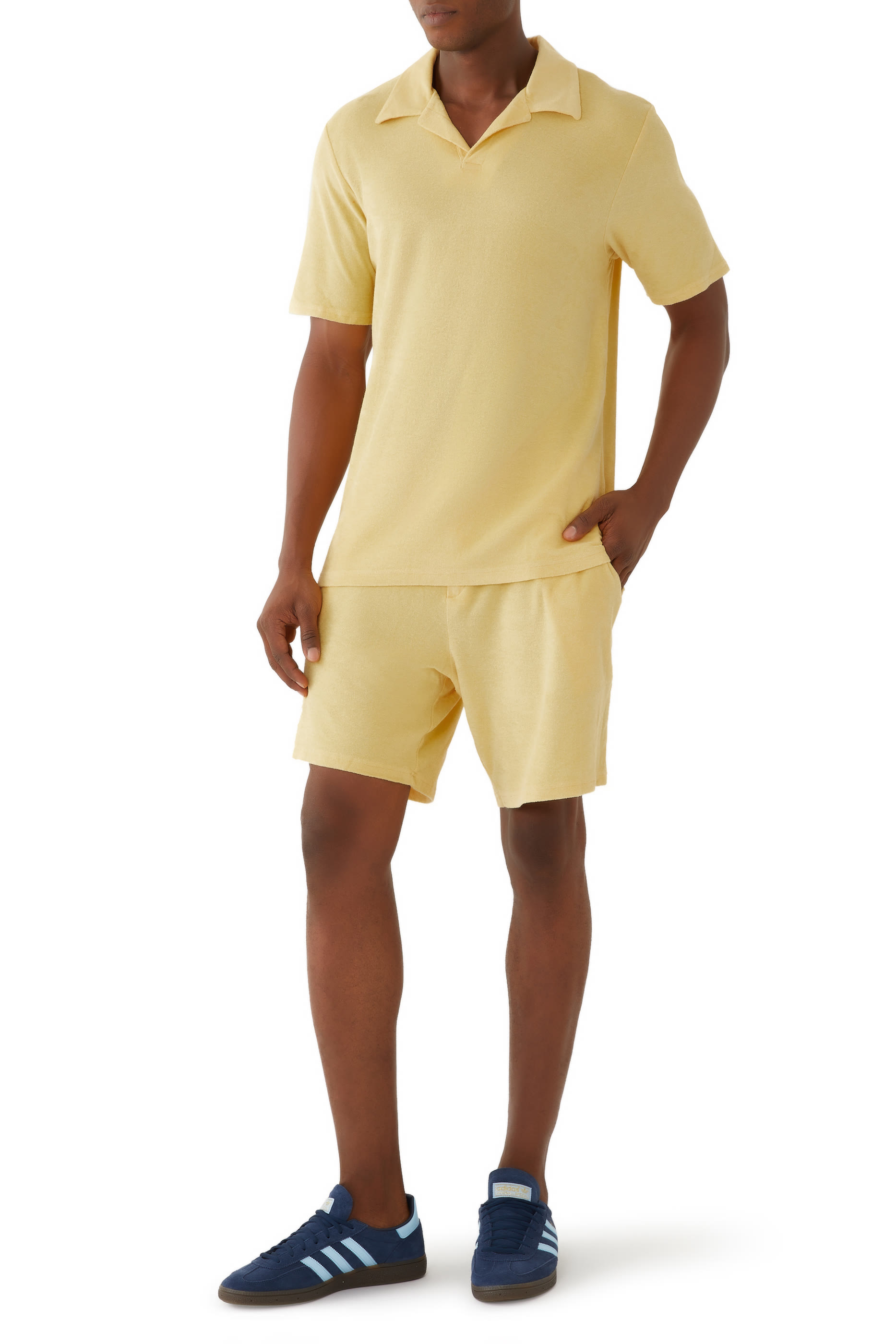 Augusto Terry Cotton Blend Shorts