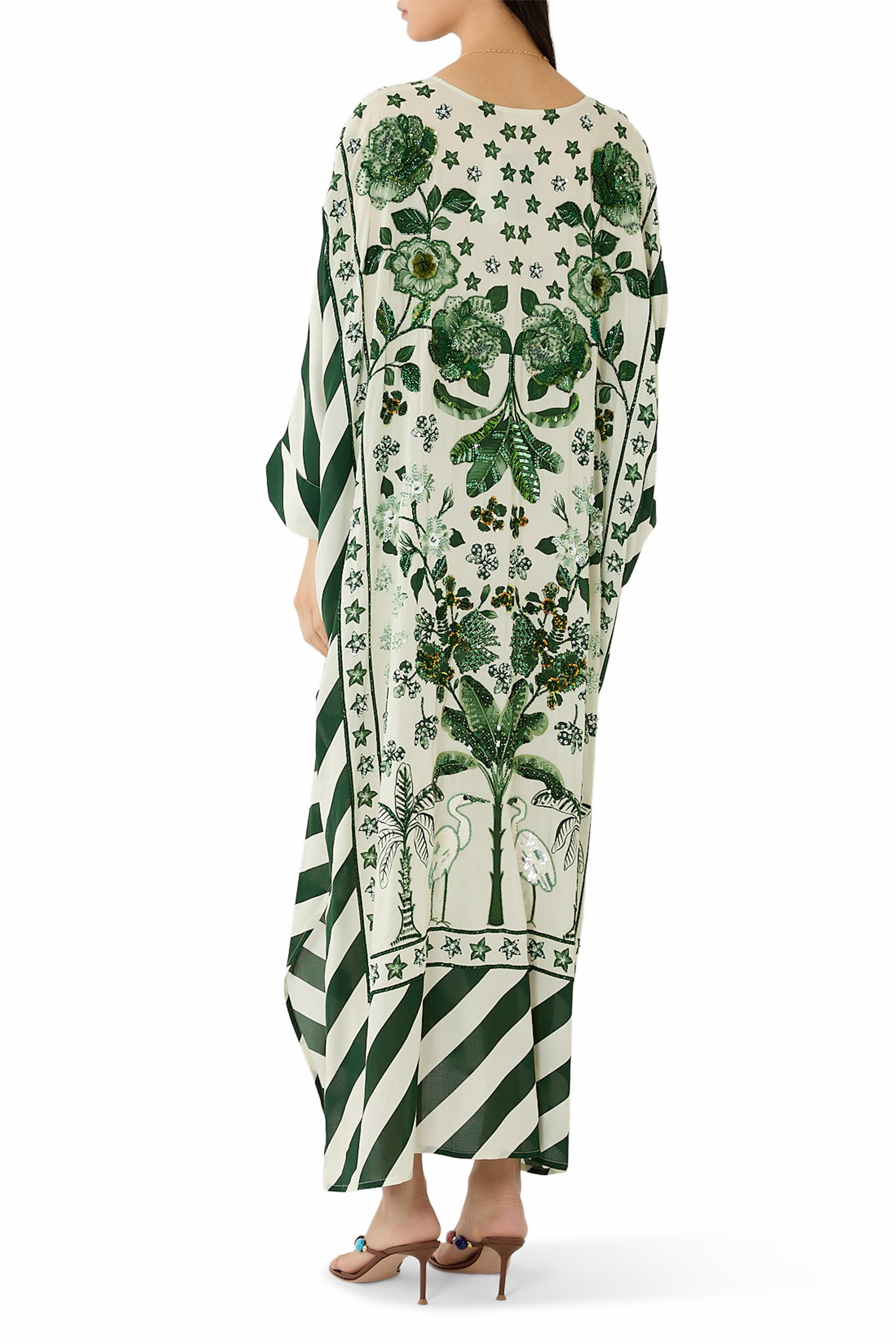  Hand-Beaded Batwing Kaftan