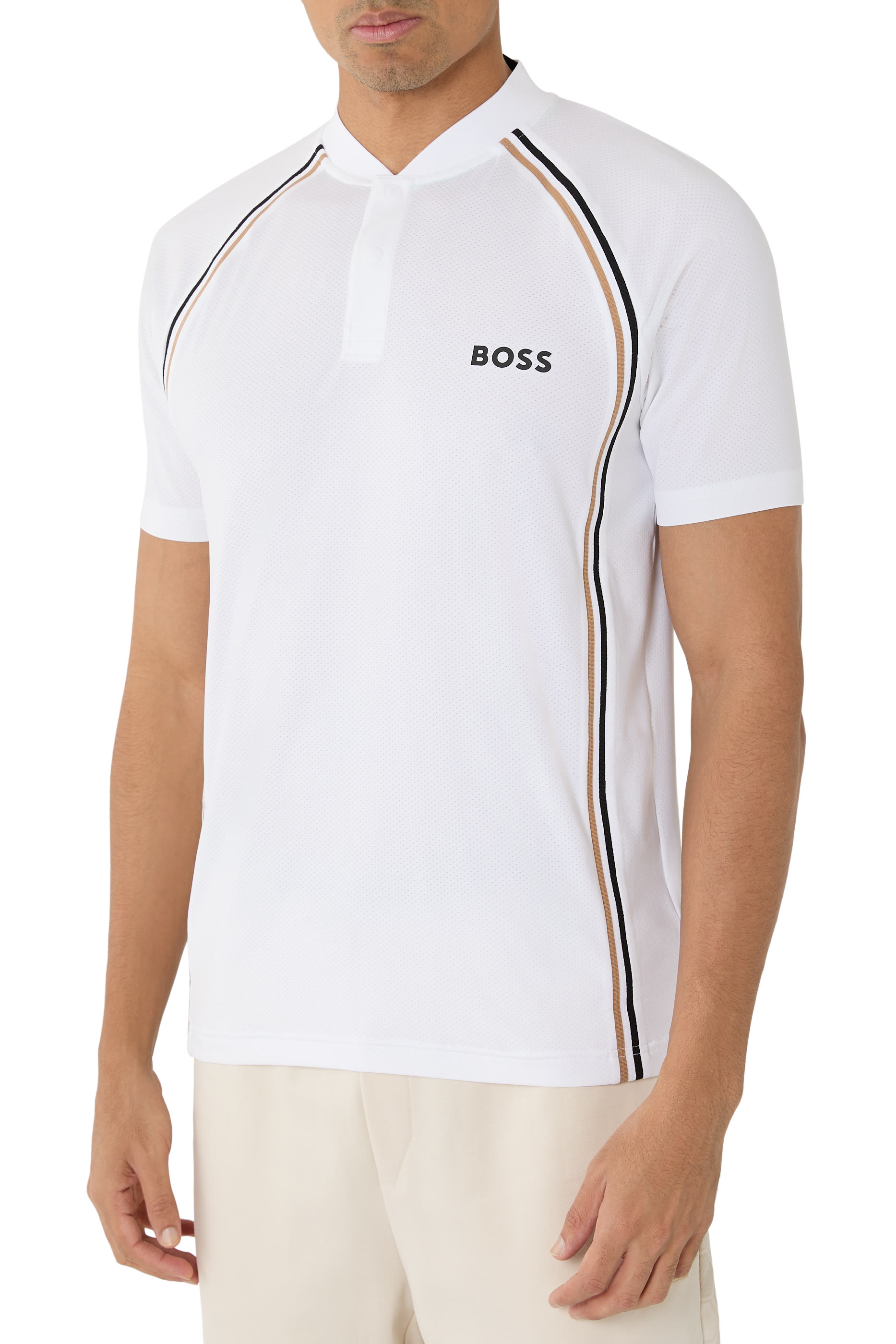 Active Slim-Fit Polo Shirt in Super-Stretch Mesh