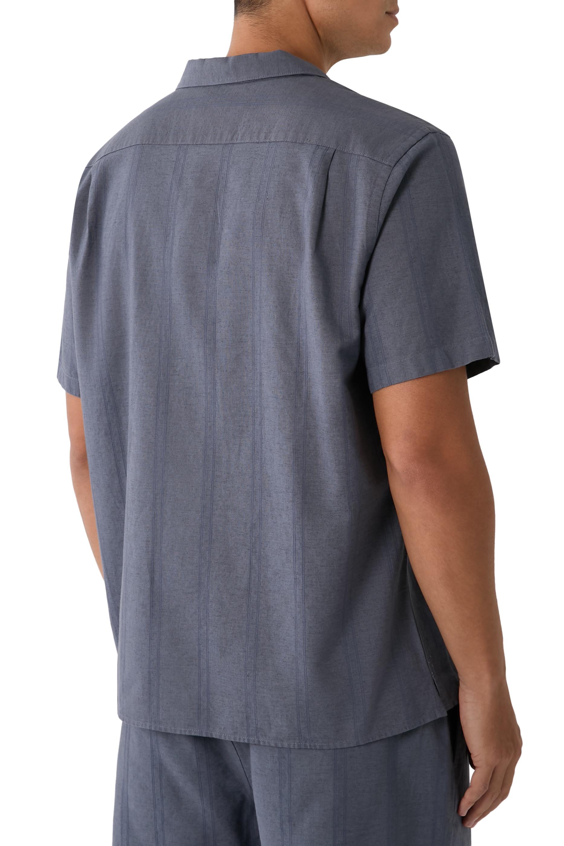 Cove Stripe Cotton-Hemp Cabana Shirt