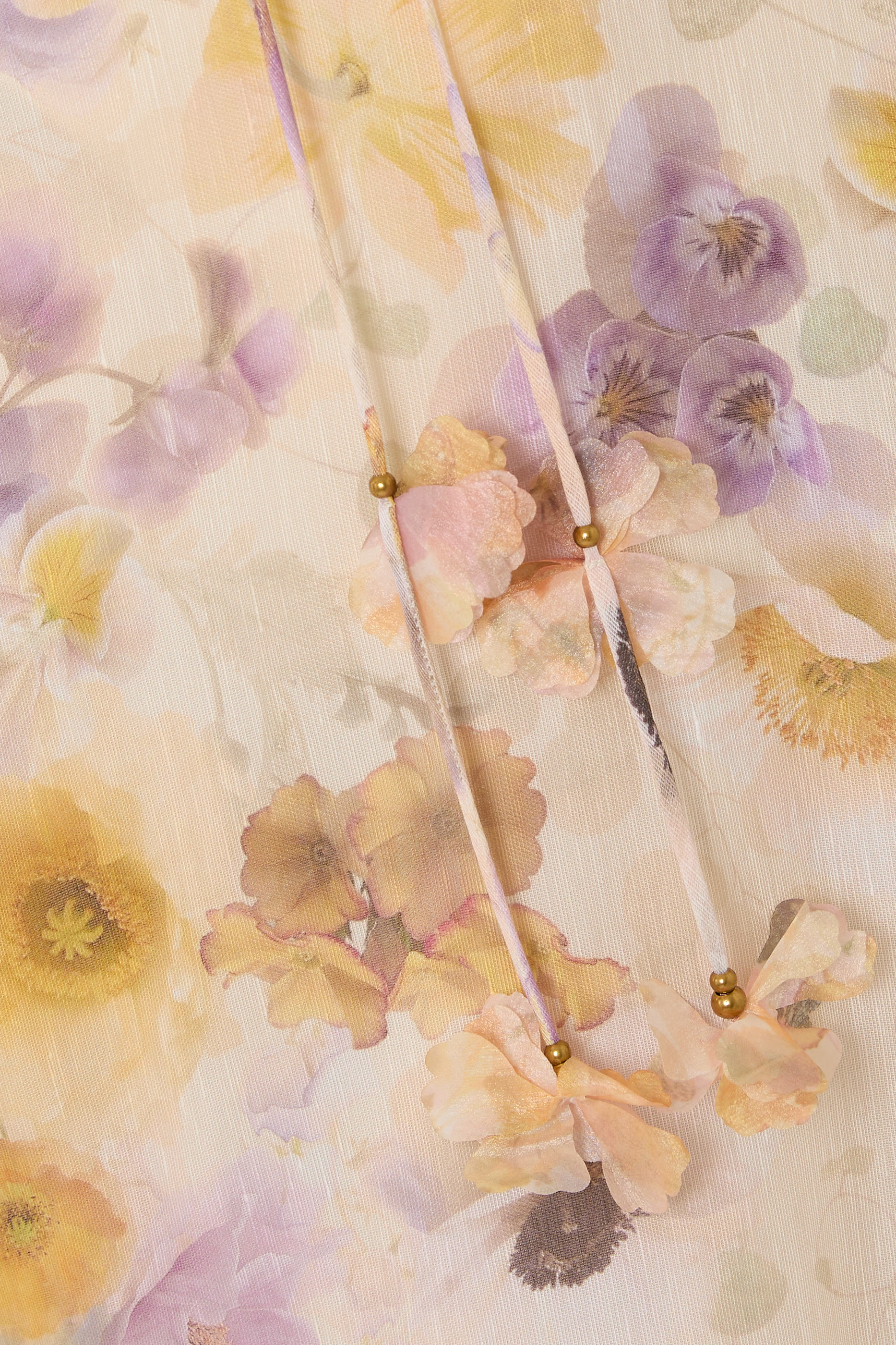 Floral Print Silk Midi Skirt