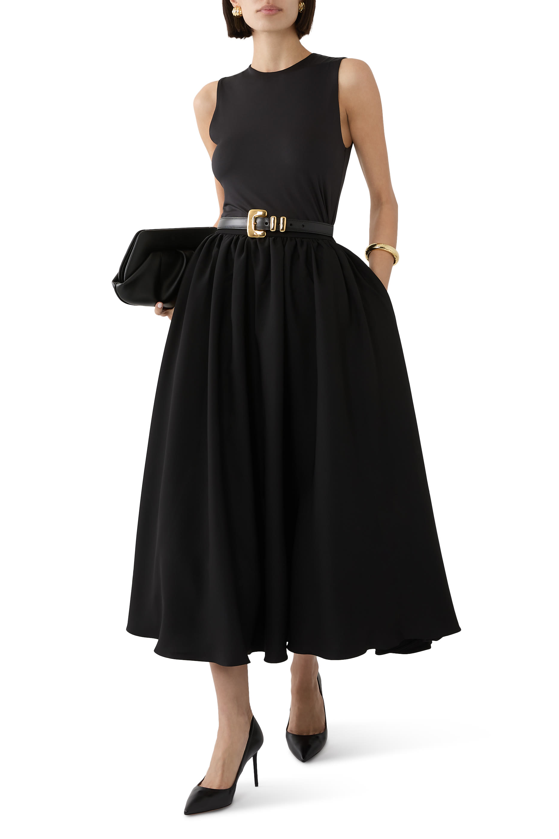 Stretch-Jersey Shell Top