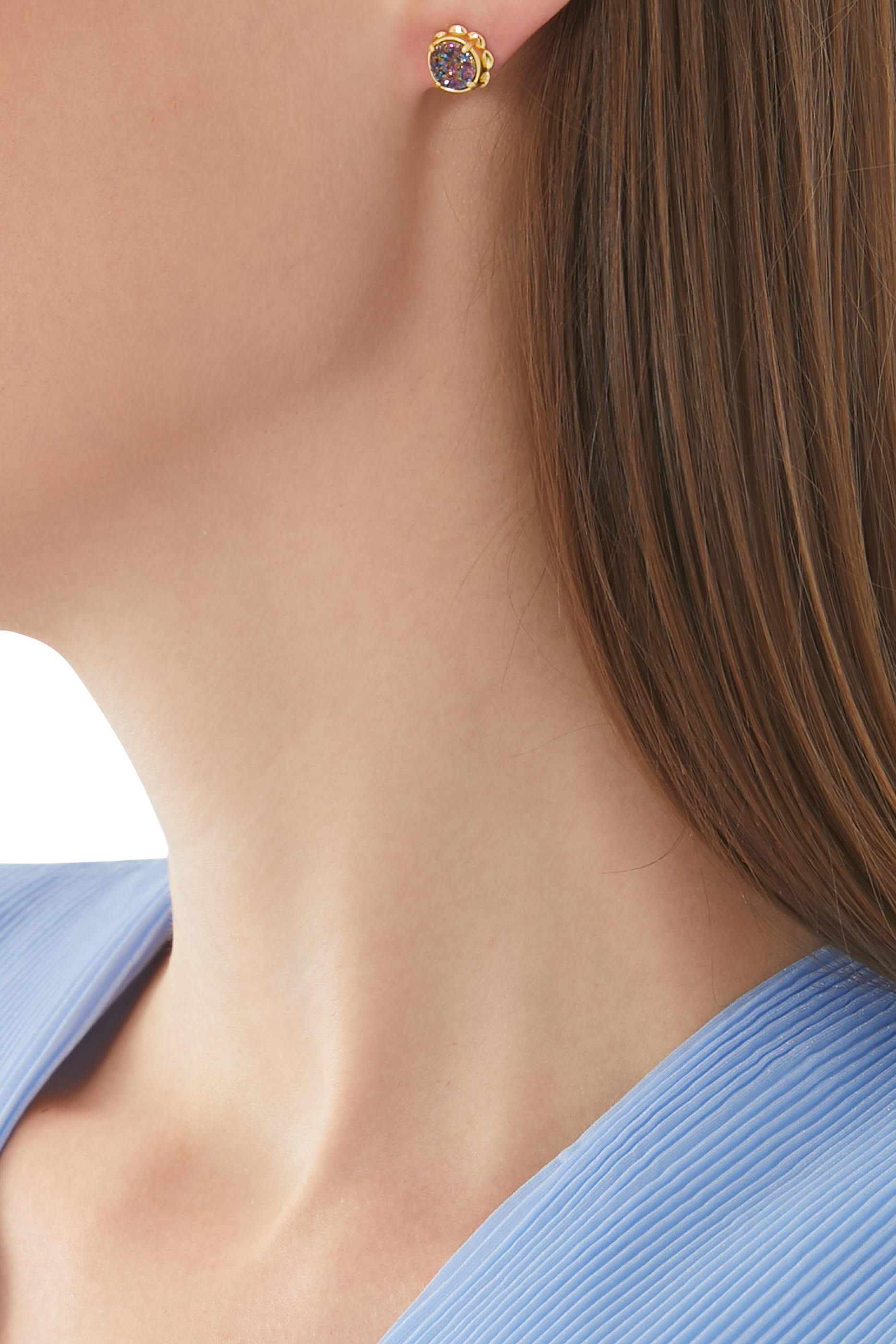 Glam Gemstone Stud Earrings