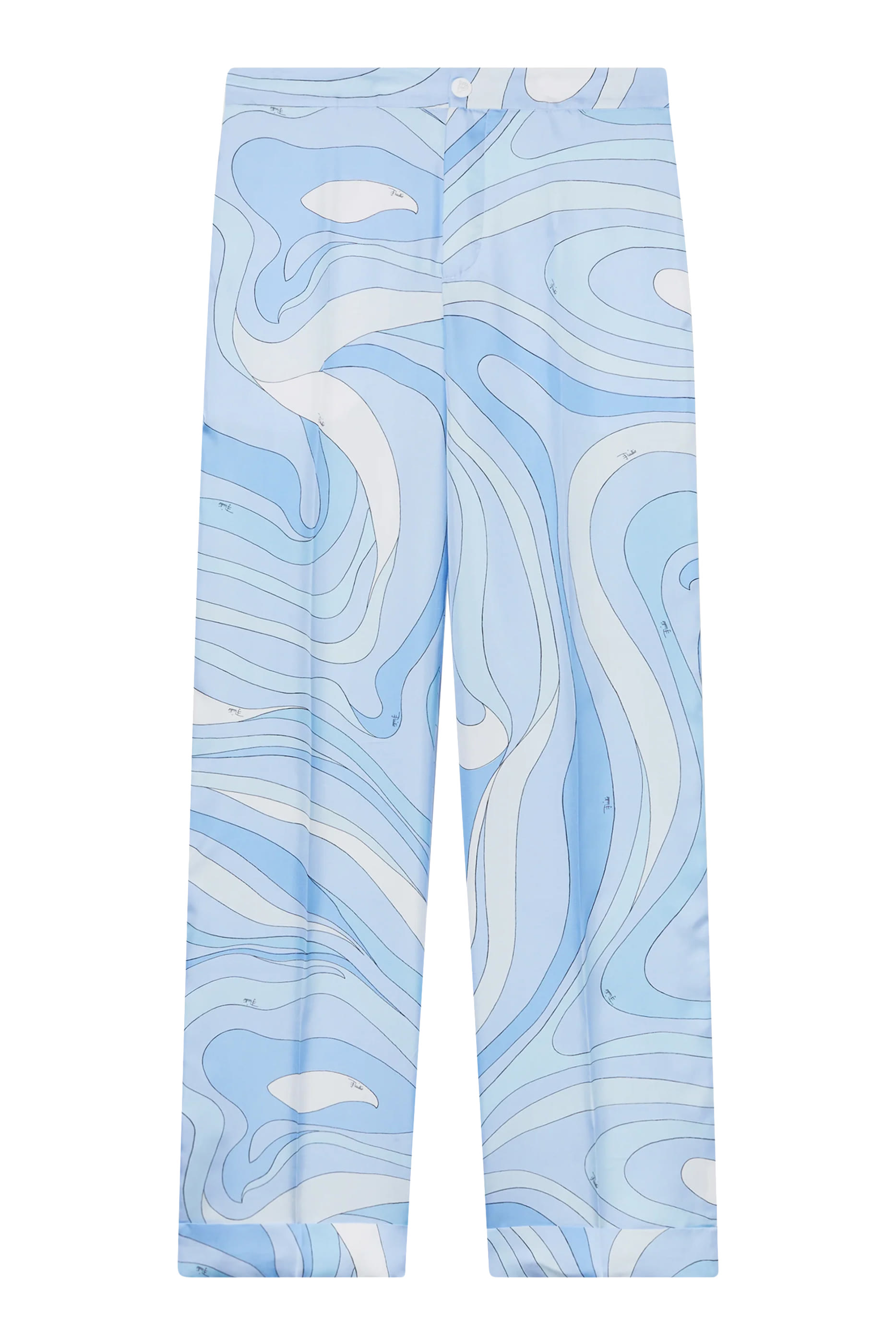 Marmo Print Silk Pants