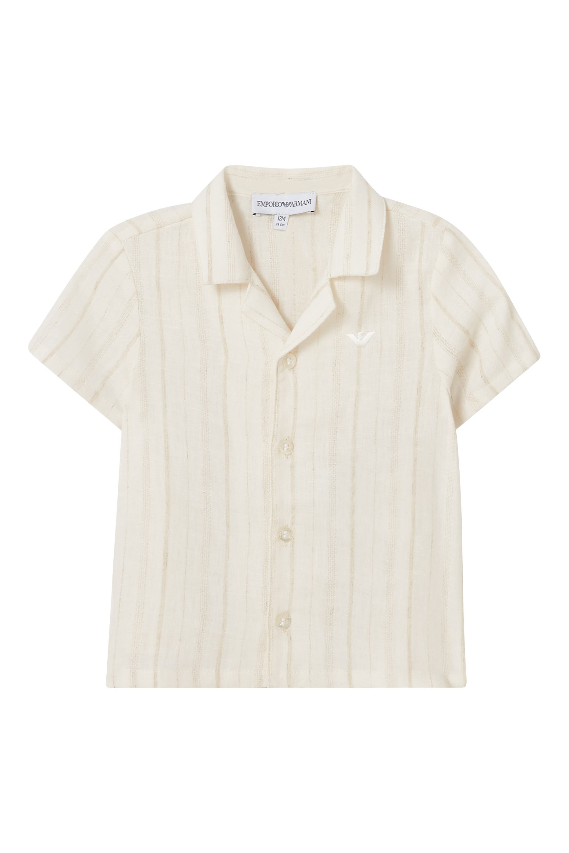 Striped Linen-Blend Jacquard Shirt