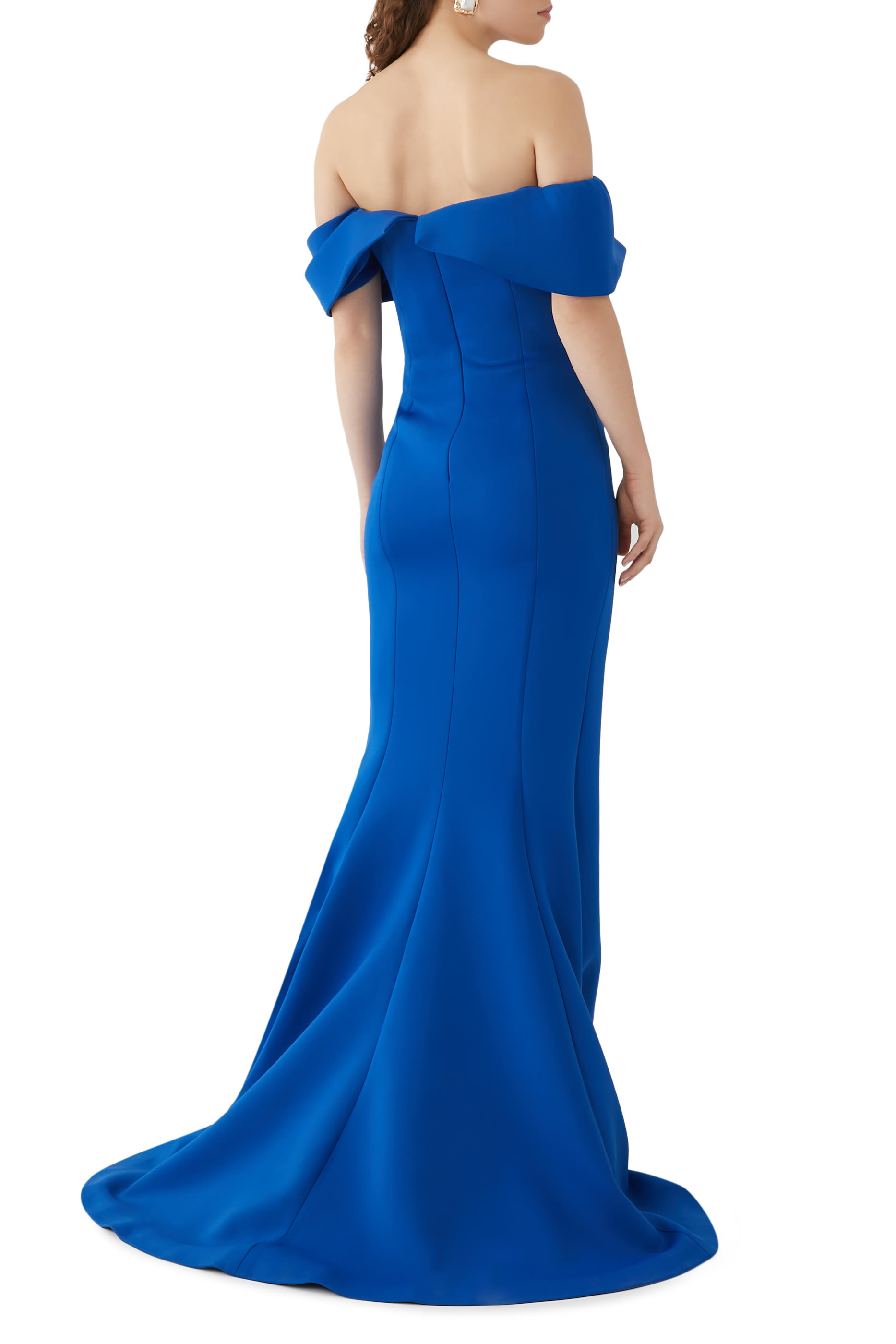 Off Shoulder Fitted Formal Dress