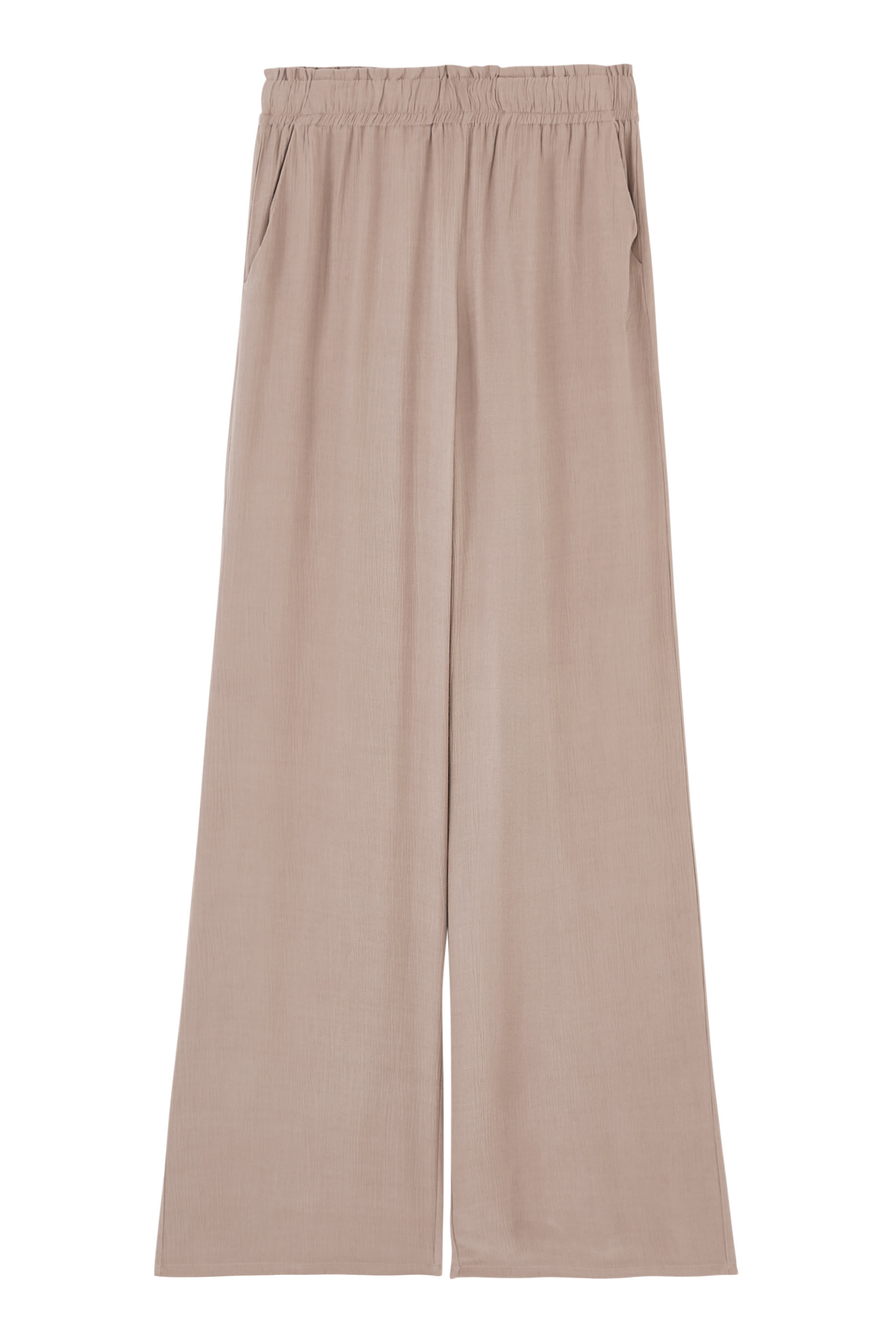 Embody Plisse Wide Leg Trousers