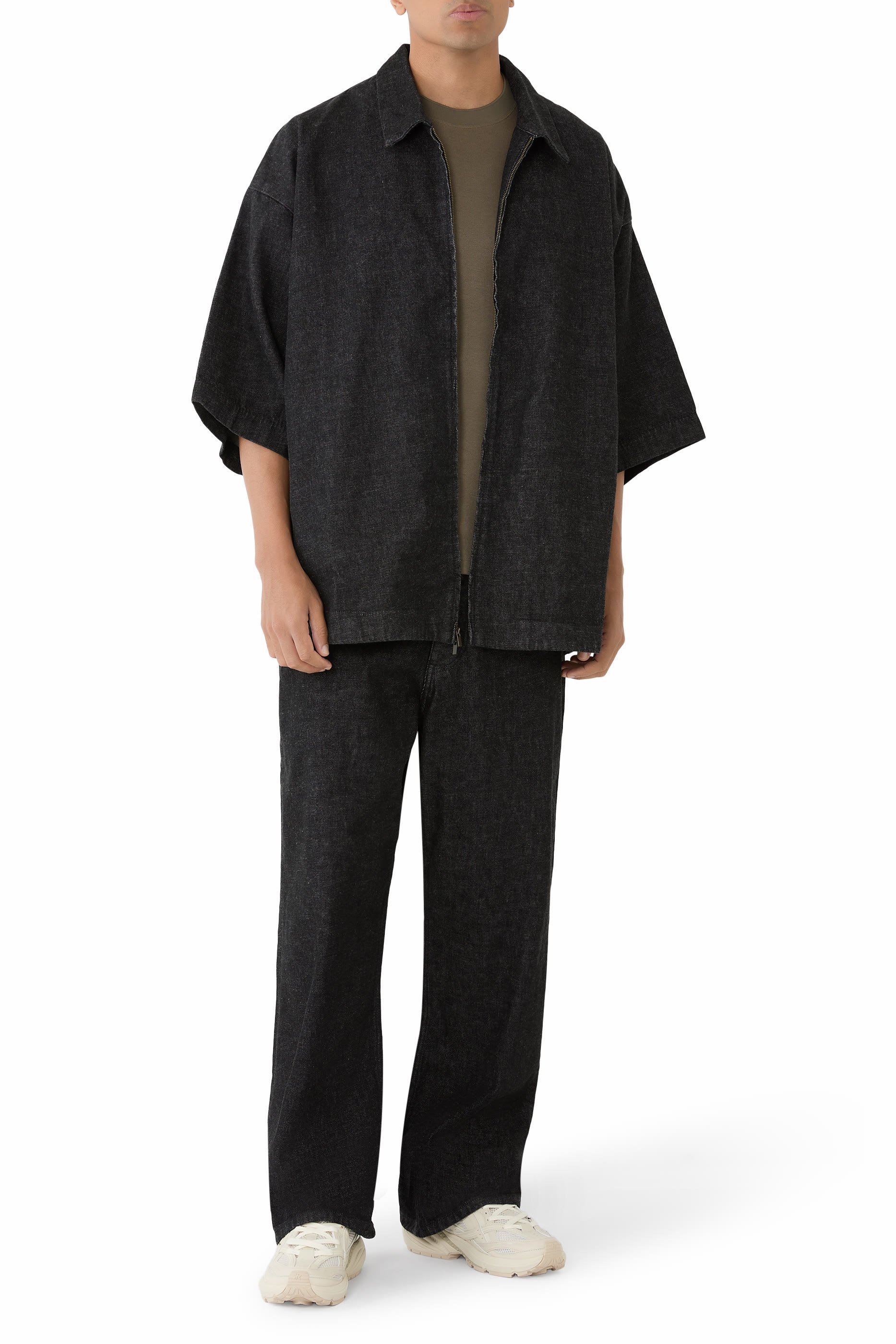 Denim Full Zip Work Shirt