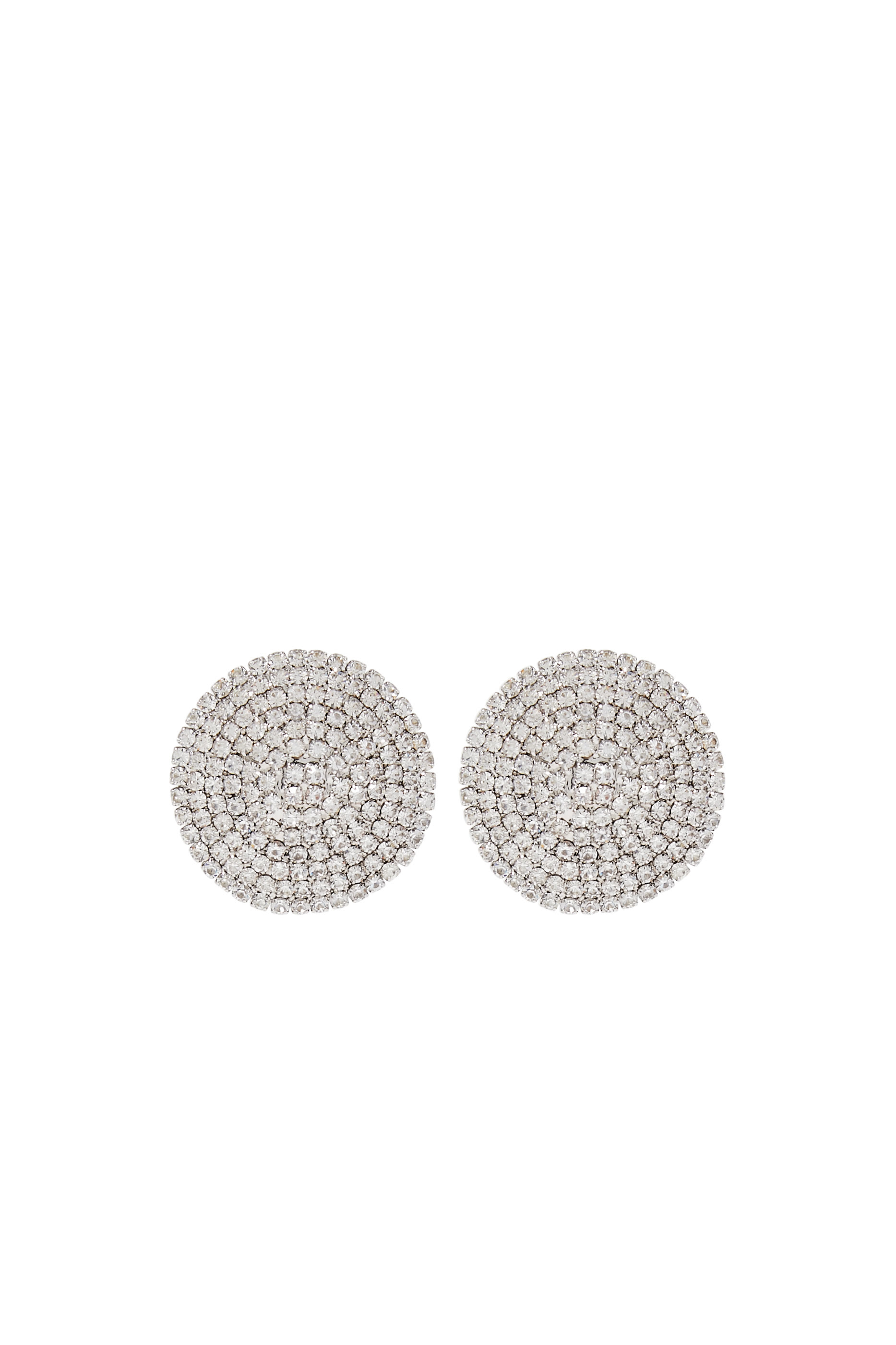 Large Round Crystal Earrings