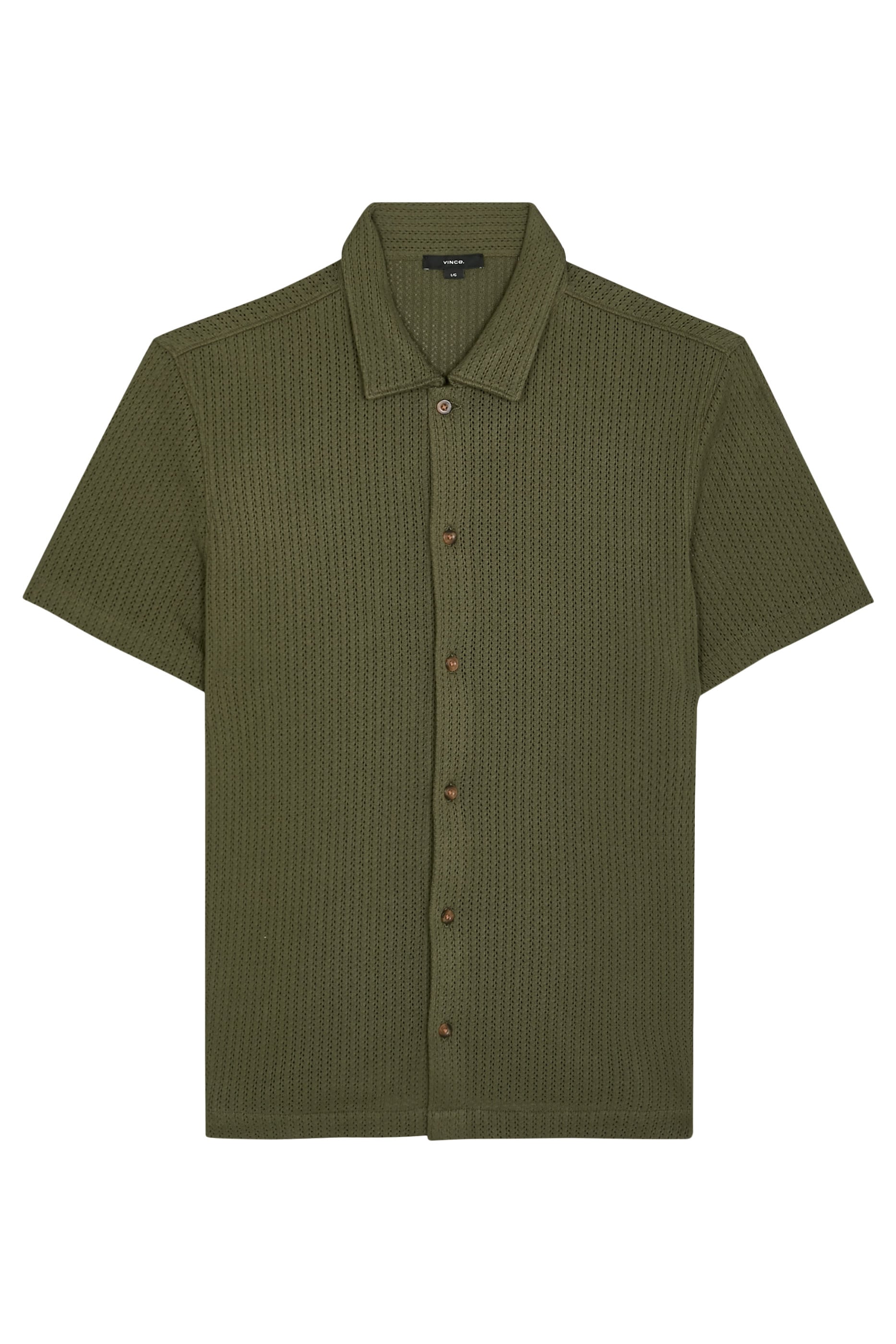 Pointelle Cotton-Blend Button-Front Shirt 