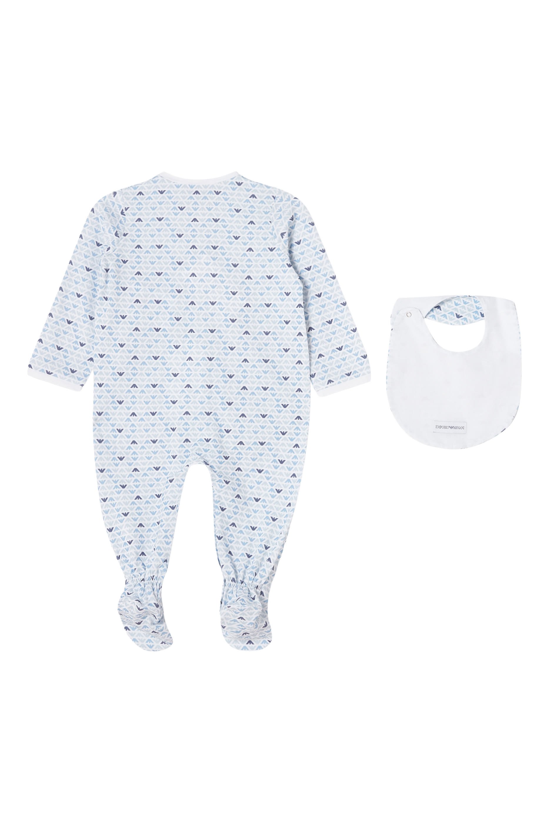 Kids Eagle Cotton Romper & Bib Set