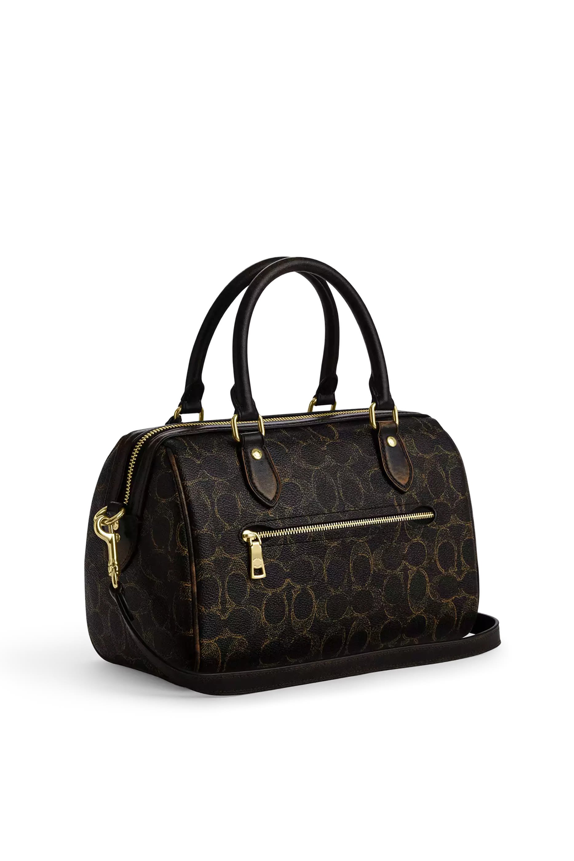 Rowan Satchel Bag in Loved Signature Canvas With Charms