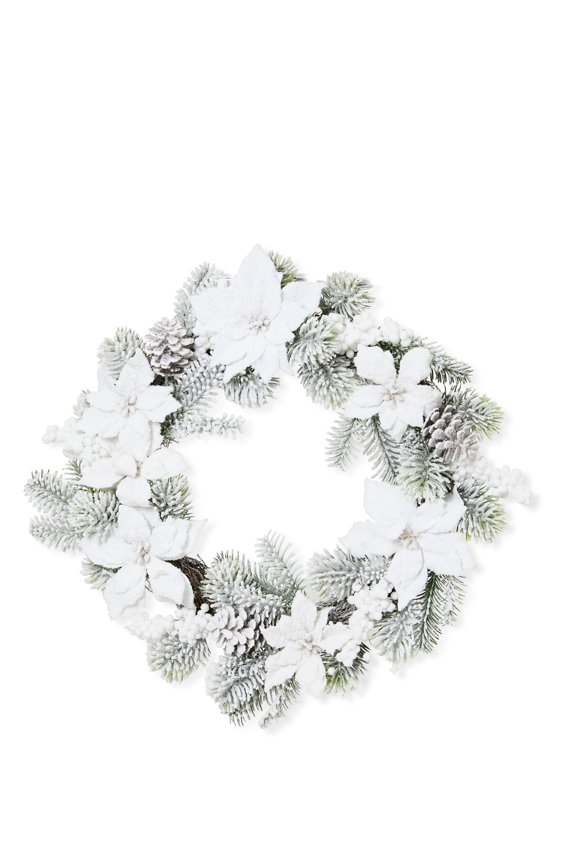 Wreath Snow Pine/Poinsettia