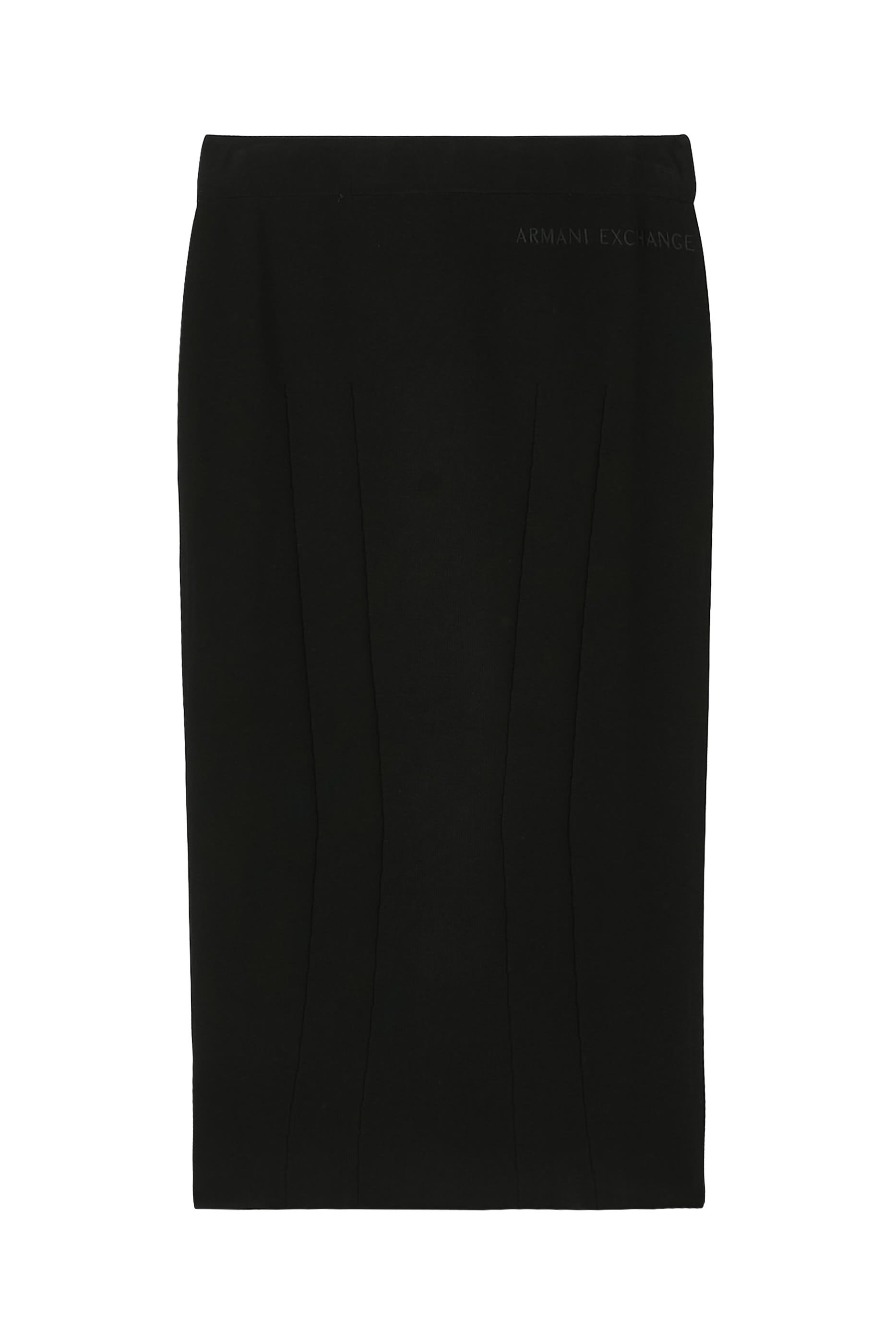 Rib Knit Midi Skirt