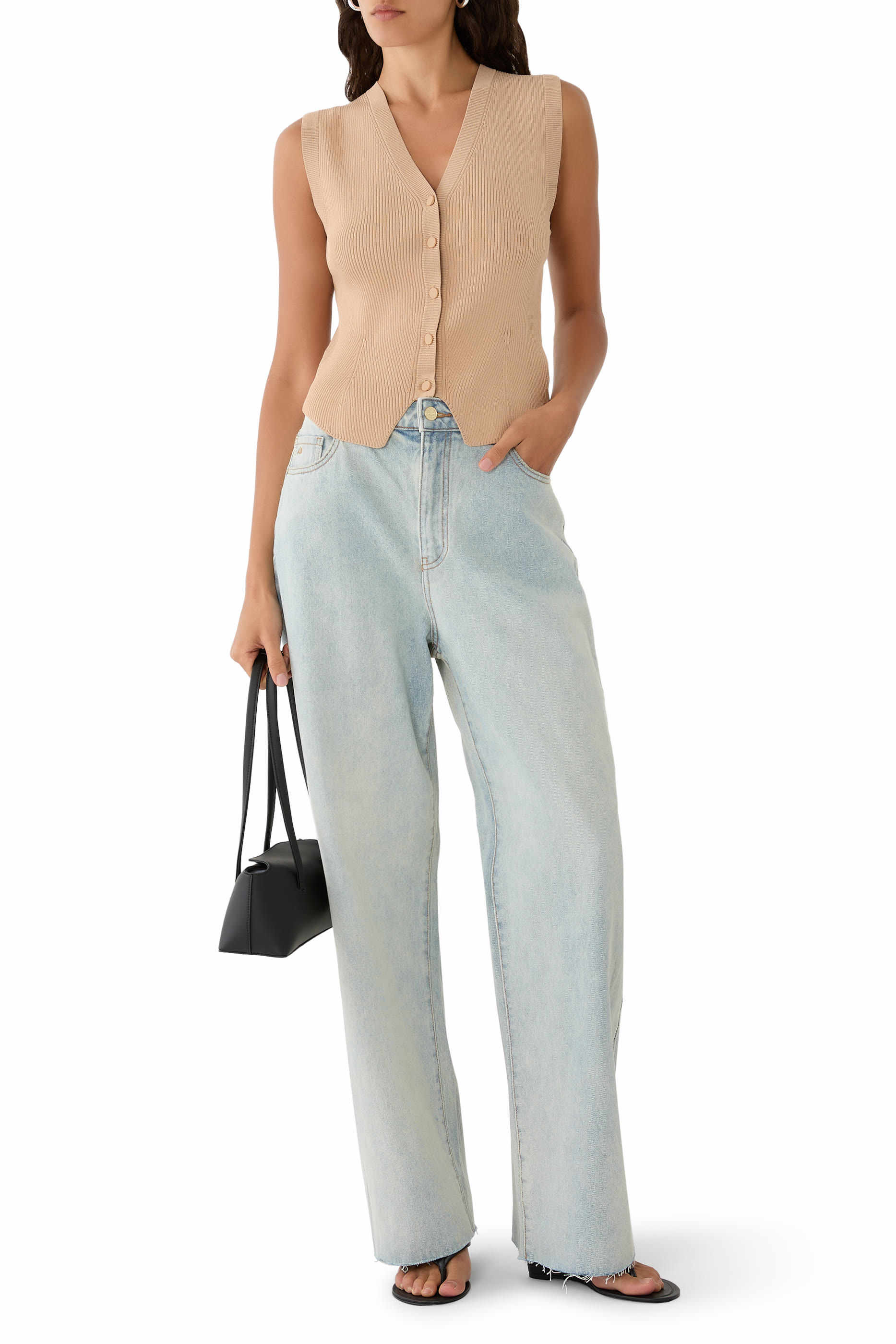 Salin de Giraud Sleeveless V-Neck Cardigan