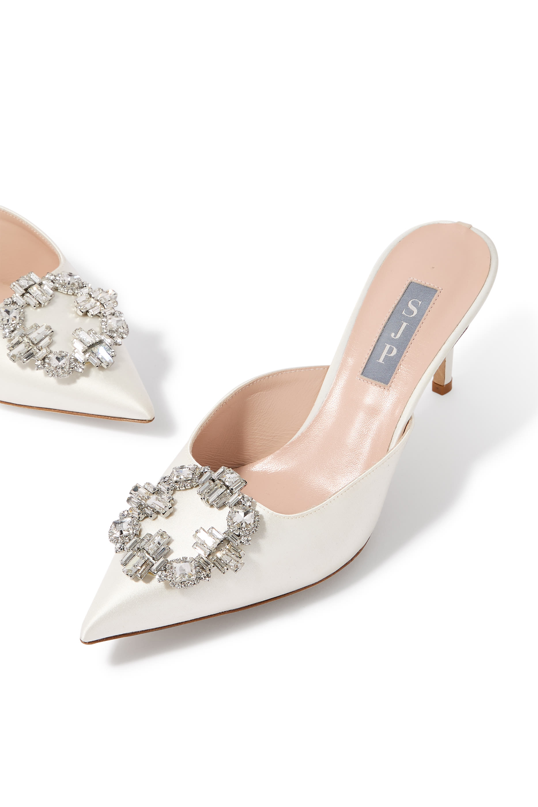  Laila 70 Crystal-Embellished Mules