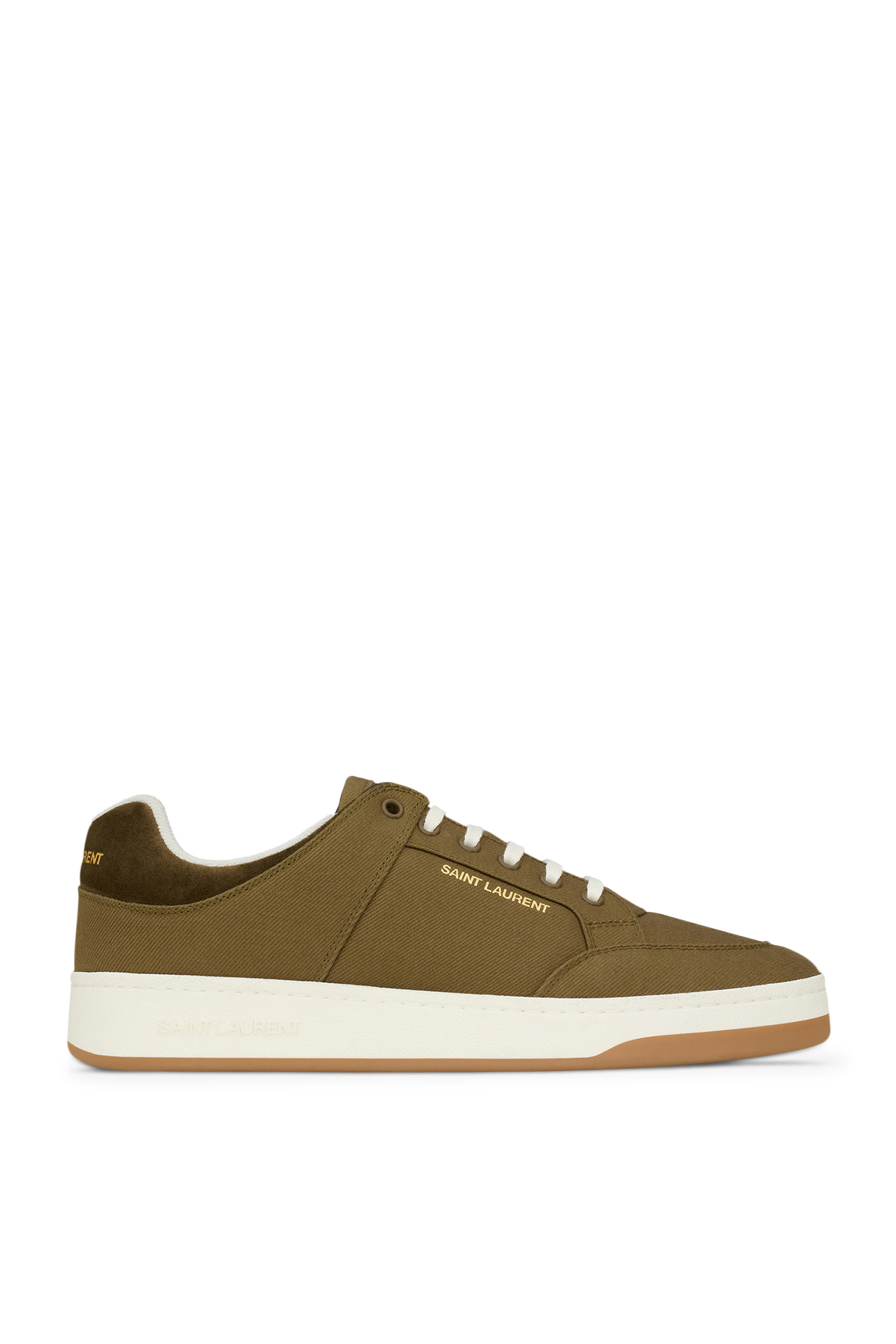 Suede Trimmed Canvas Sneakers