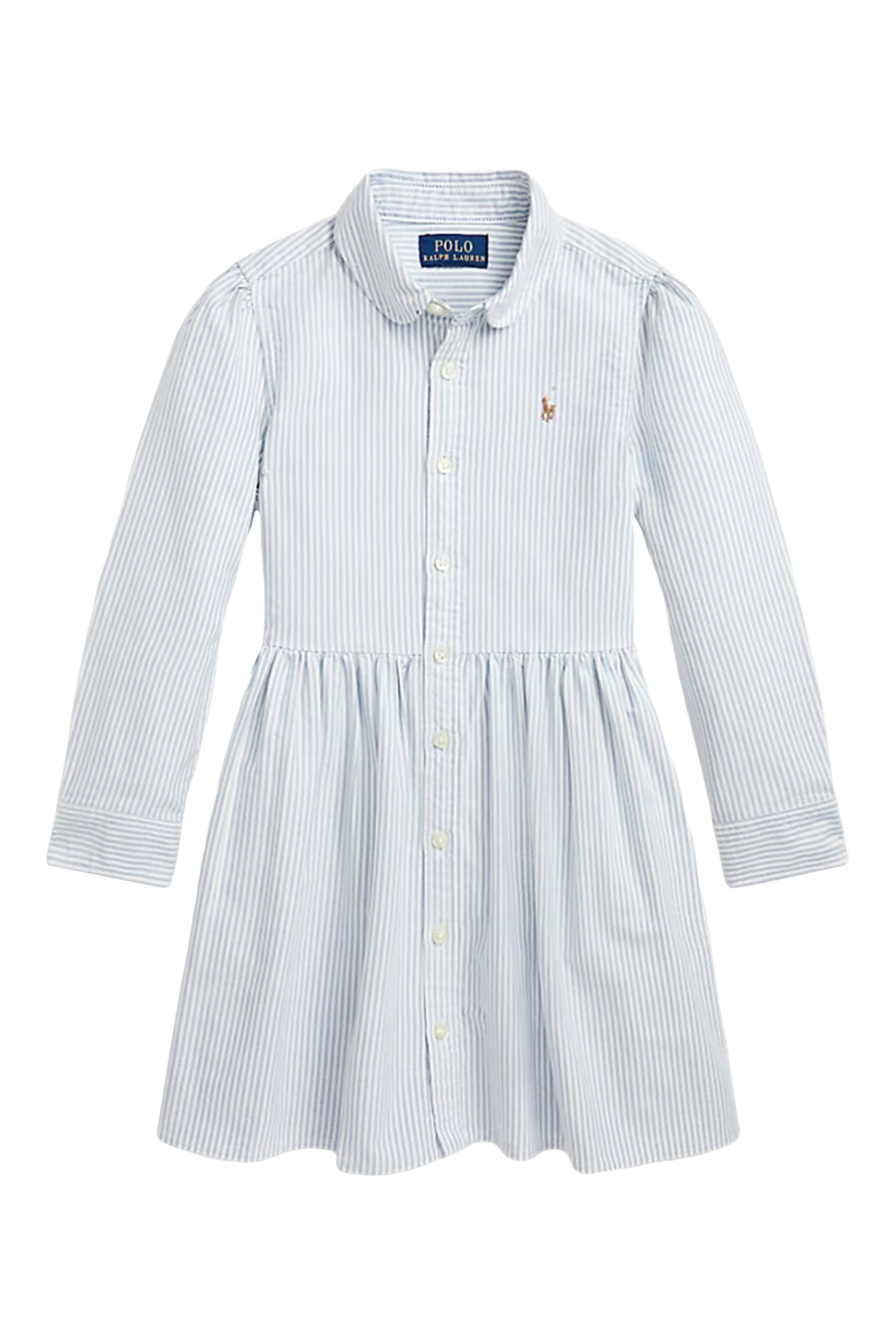 Kids Striped Cotton Oxford Shirtdress
