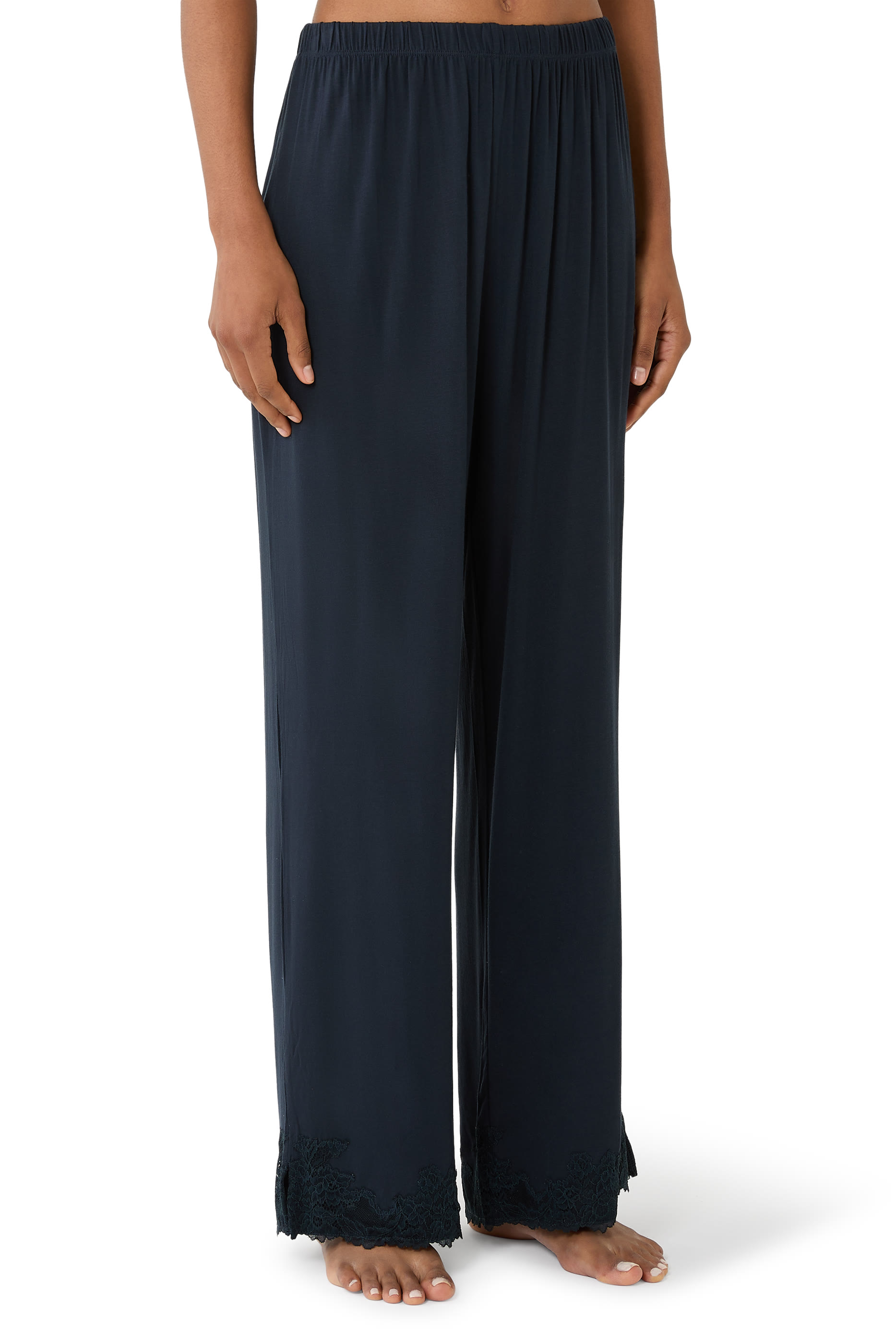 Jersey Lace Appliqu&eacute; Long Sleeve Pyjama Set 