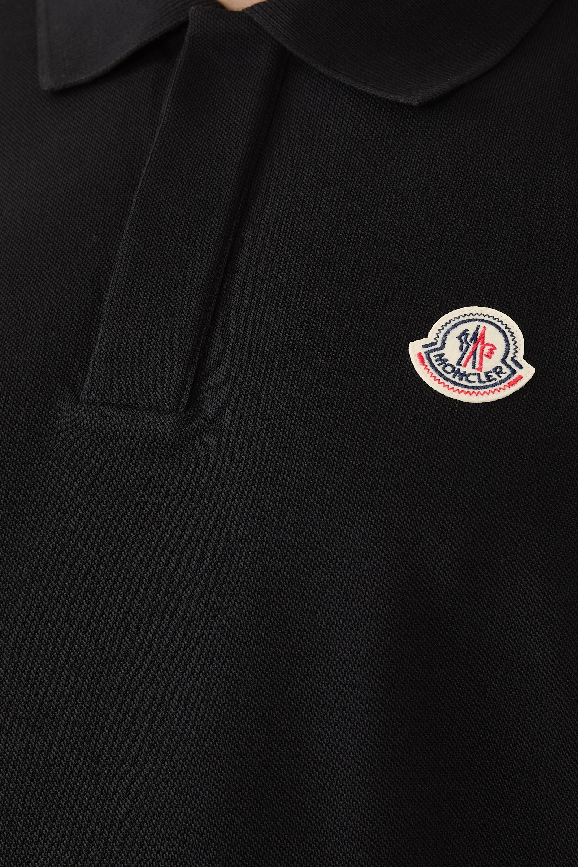 Logo Patch Cotton Piquet Polo Shirt